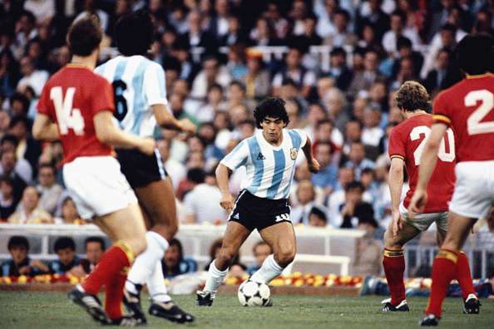 Maradona&#039;s Goal of the Century saw him dribble past four hapless English defenders.