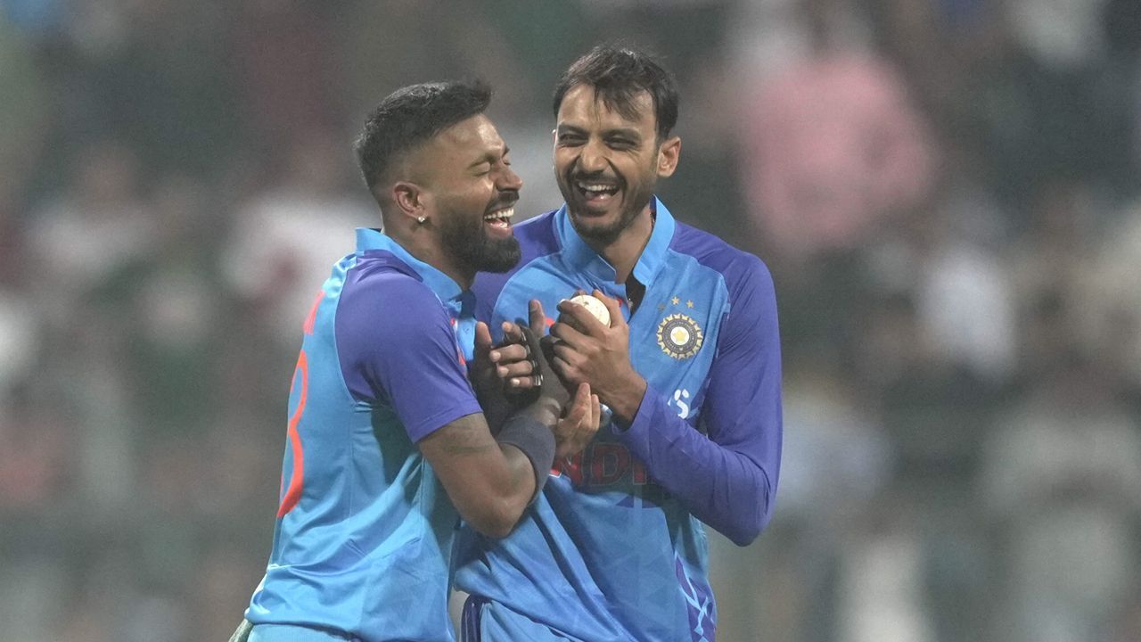 Hardik Pandya and Axar Patel. (Image Credits: Getty)