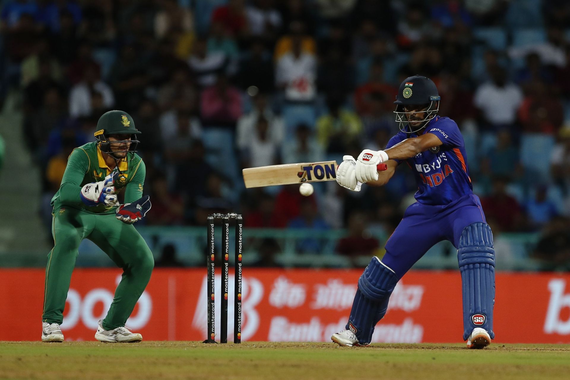 Ruturaj Gaikwad batting against South Africa. Pic: Getty Images