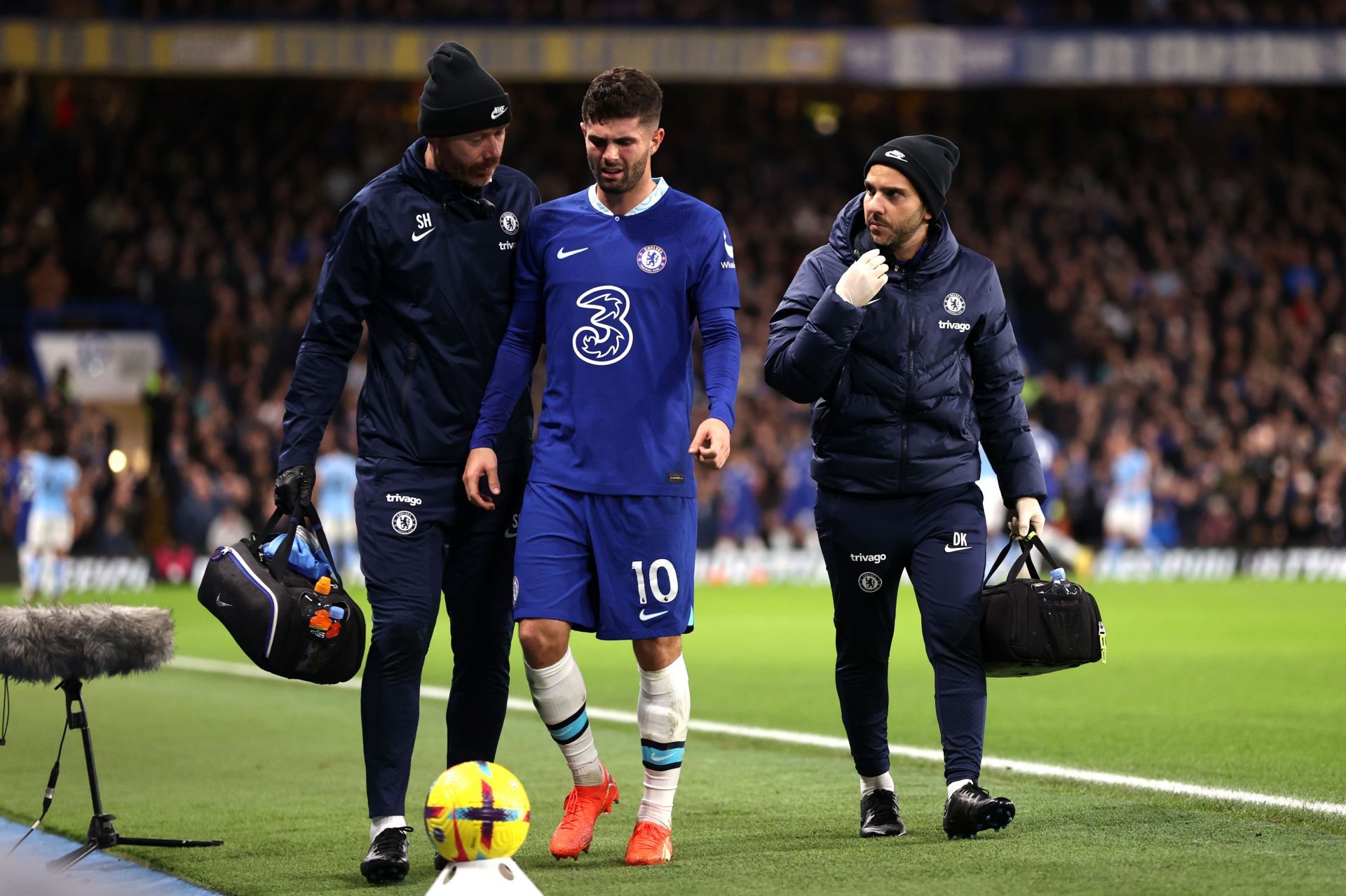 Pulisic picked up an injury against Manchester City