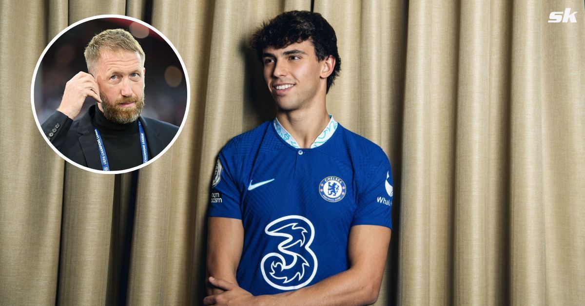 New Chelsea loan arrival Joao Felix; [inset] Graham Potter.