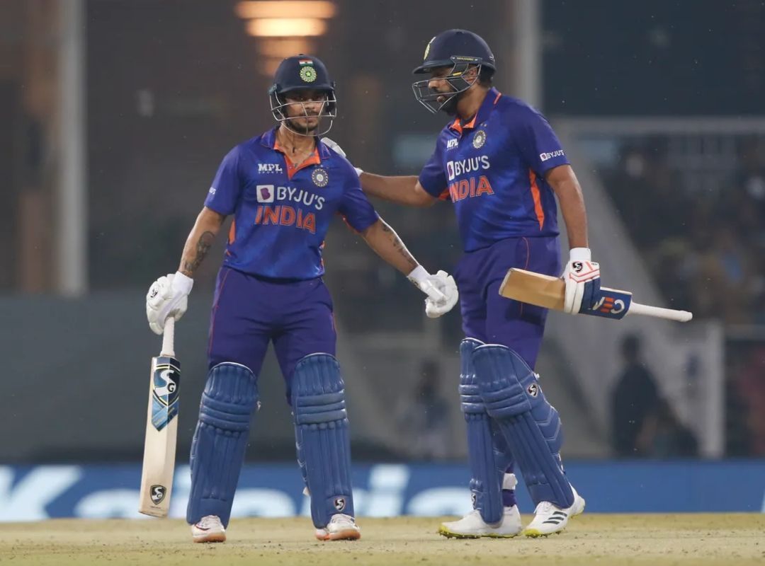 Ishan Kishan and Rohit Sharma in action vs Sri Lanka in Lucknow [Pic Credit: BCCI]