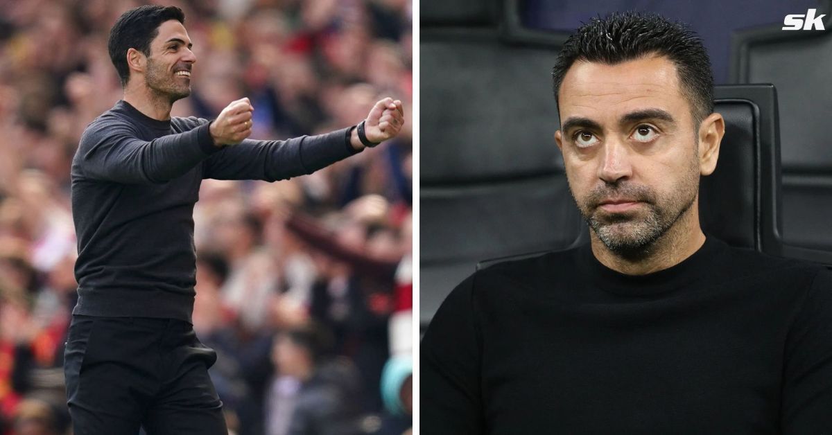 Arsenal manager Mikel Arteta and Barcelona boss Xavi Hernandez