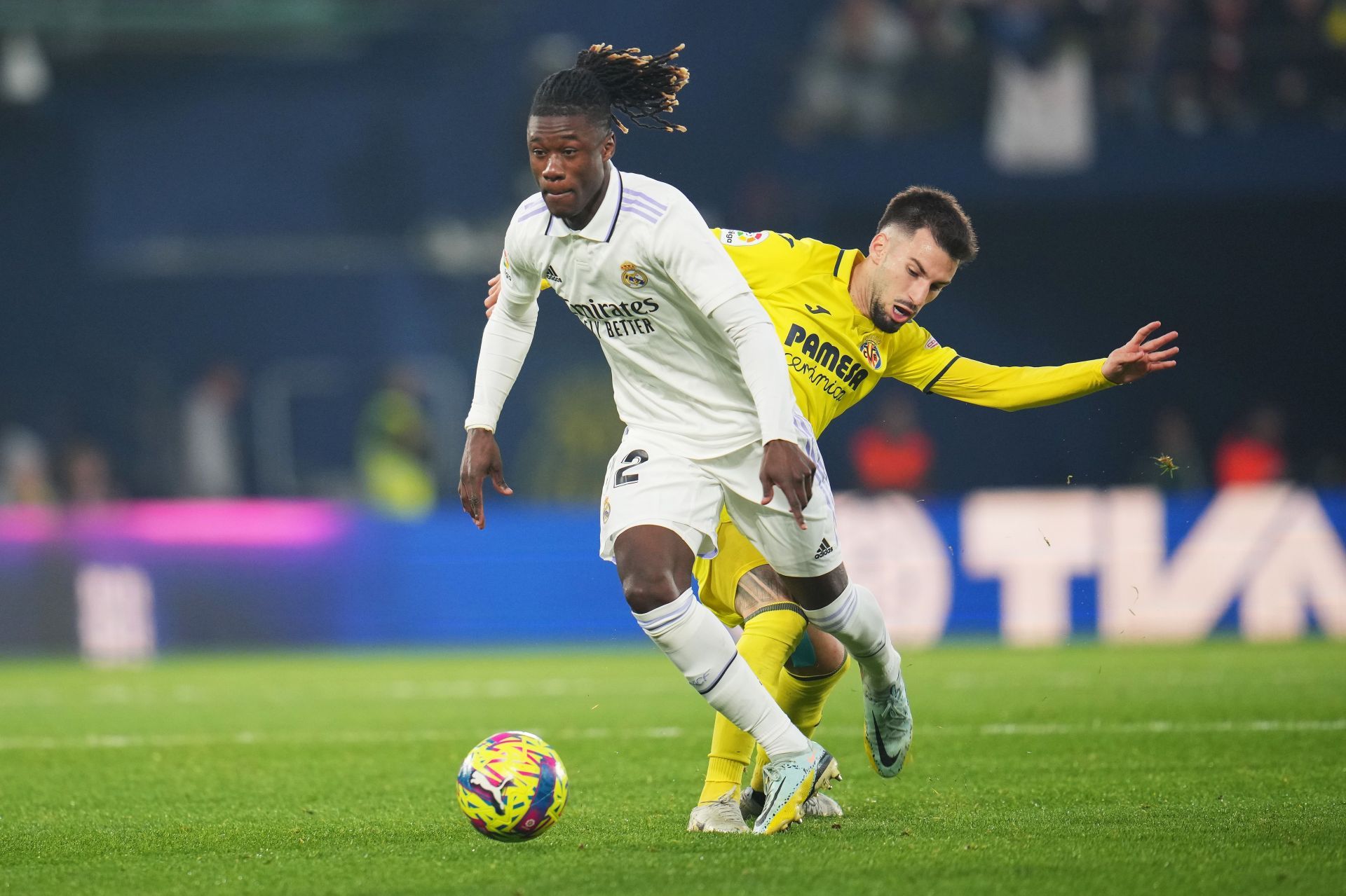 Eduardo Camavinga (left) is unlikely to leave the Santiago Bernabeu this month.