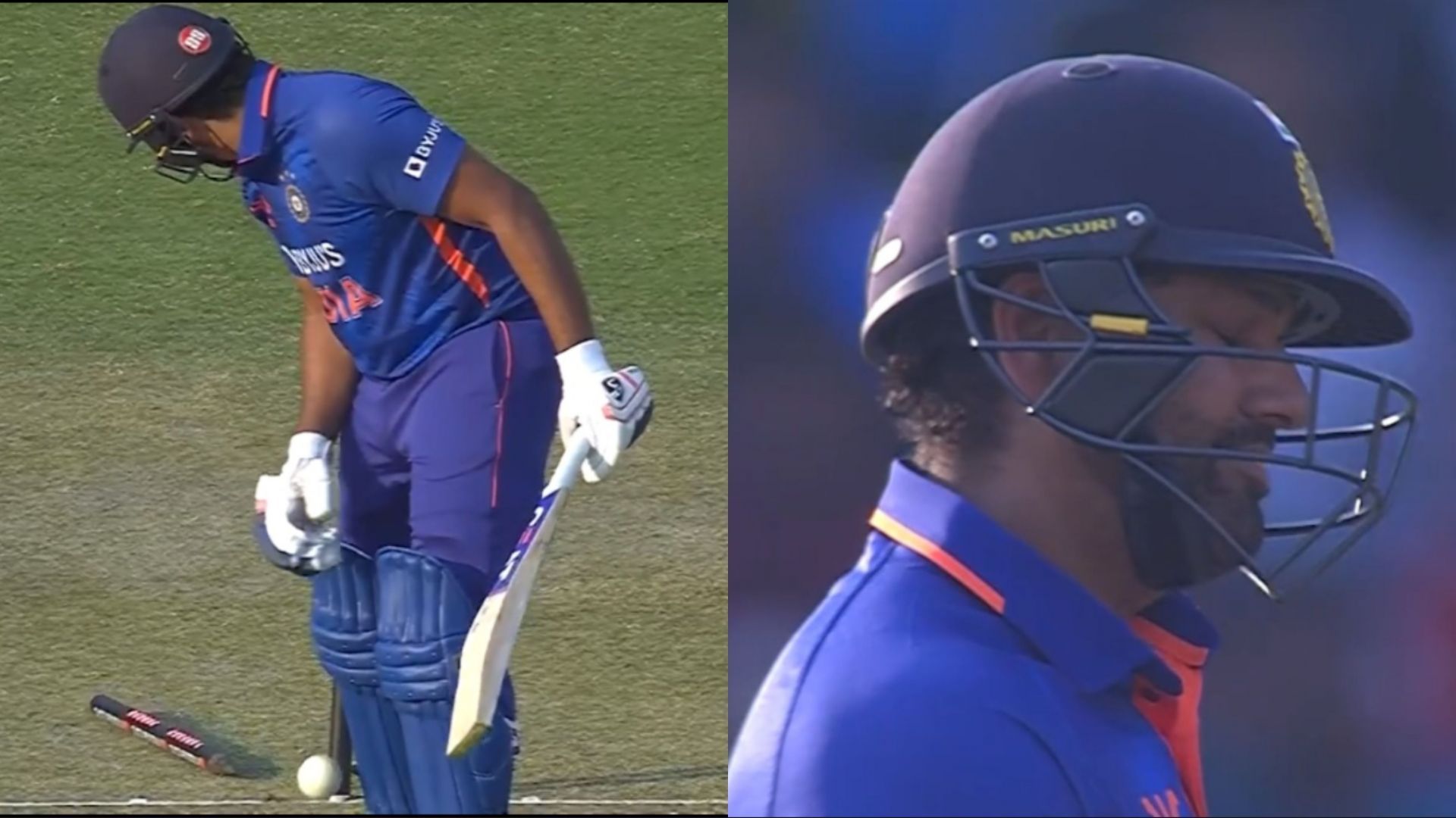Rohit Sharma lost his wicket when he was batting on 83 (Image: BCCI)
