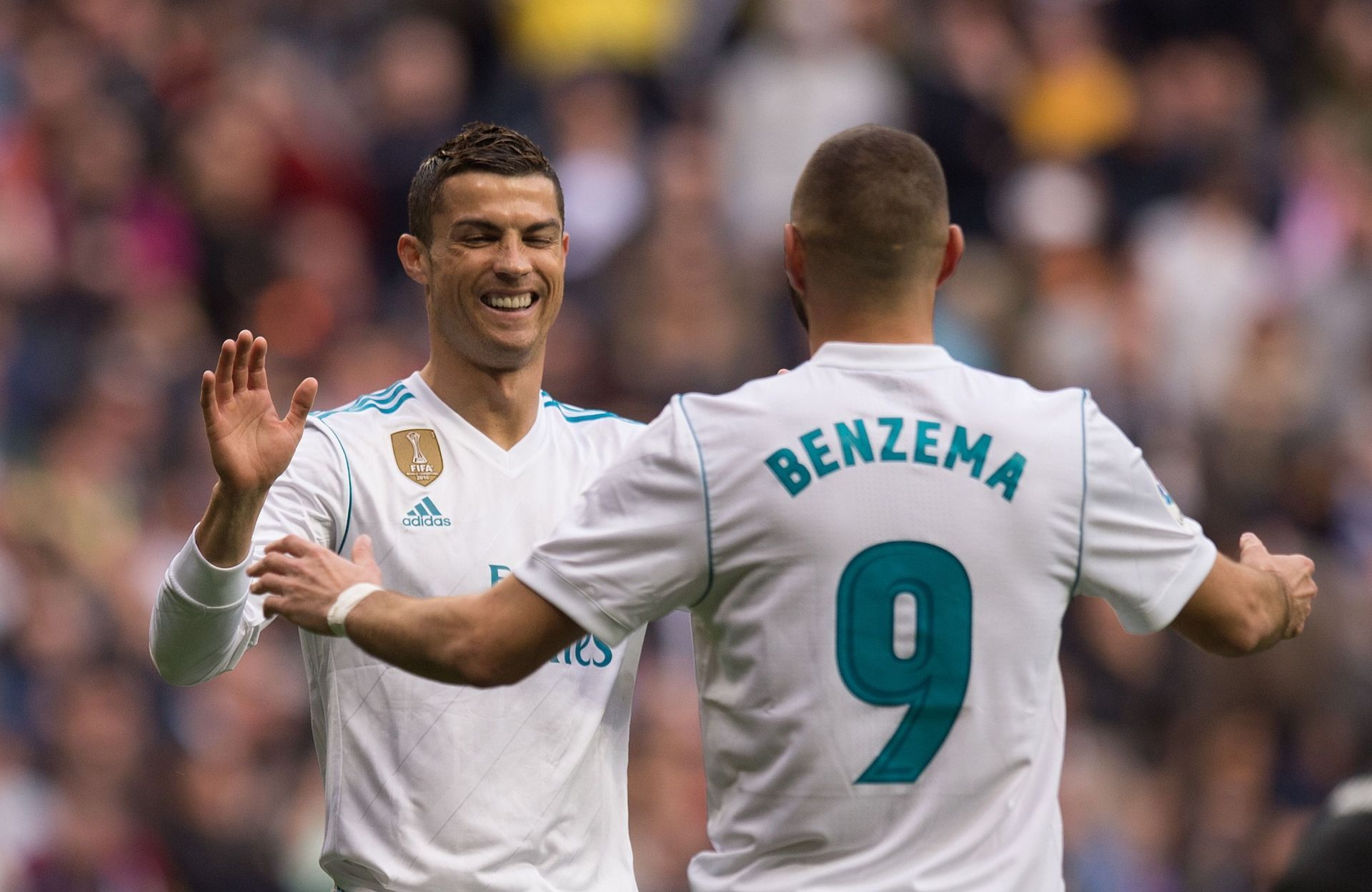 Cristiano Ronaldo and Karim Benzema - Real Madrid v Malaga - La Liga