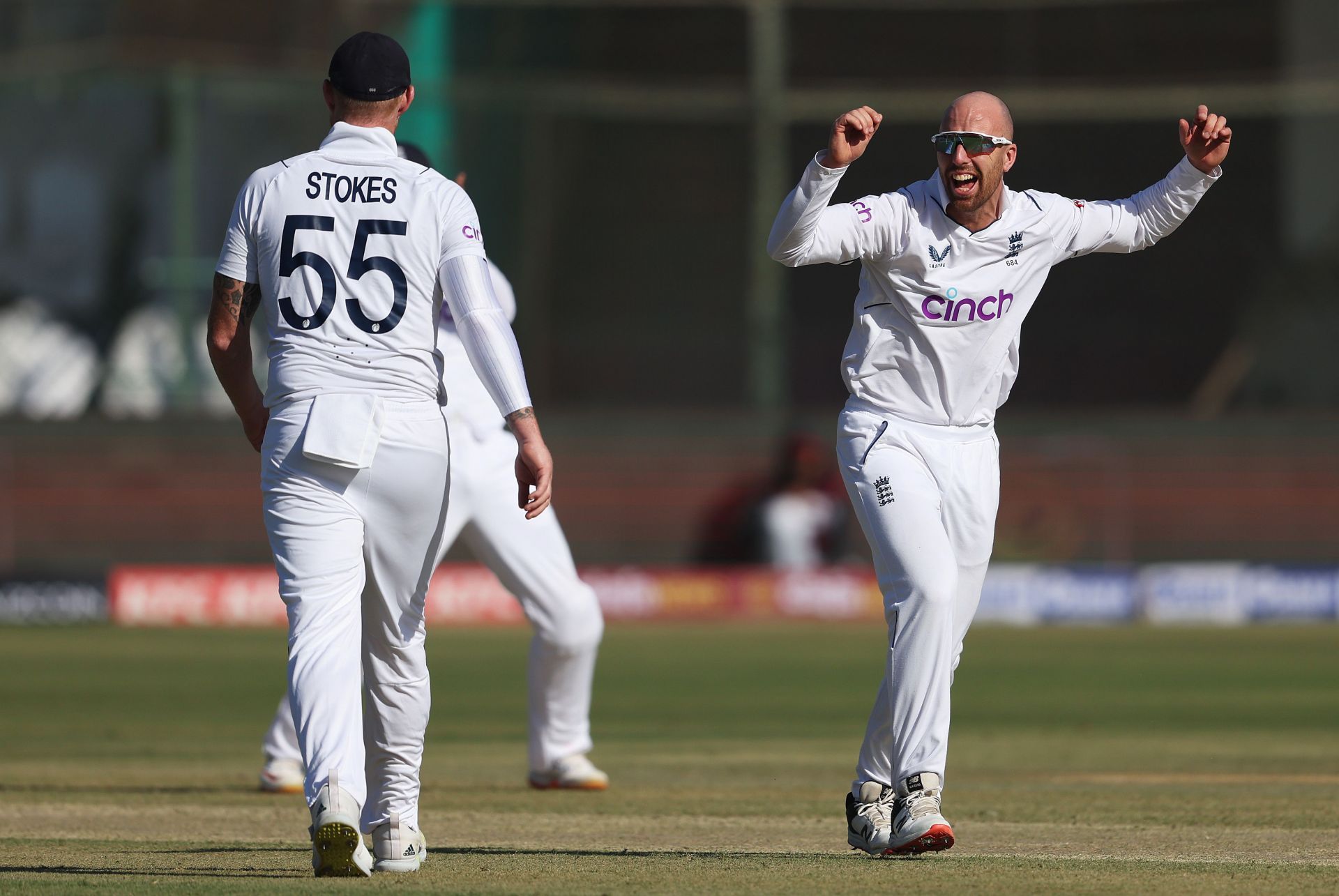 England left-arm spinner Jack Leach. Pic: Getty Images