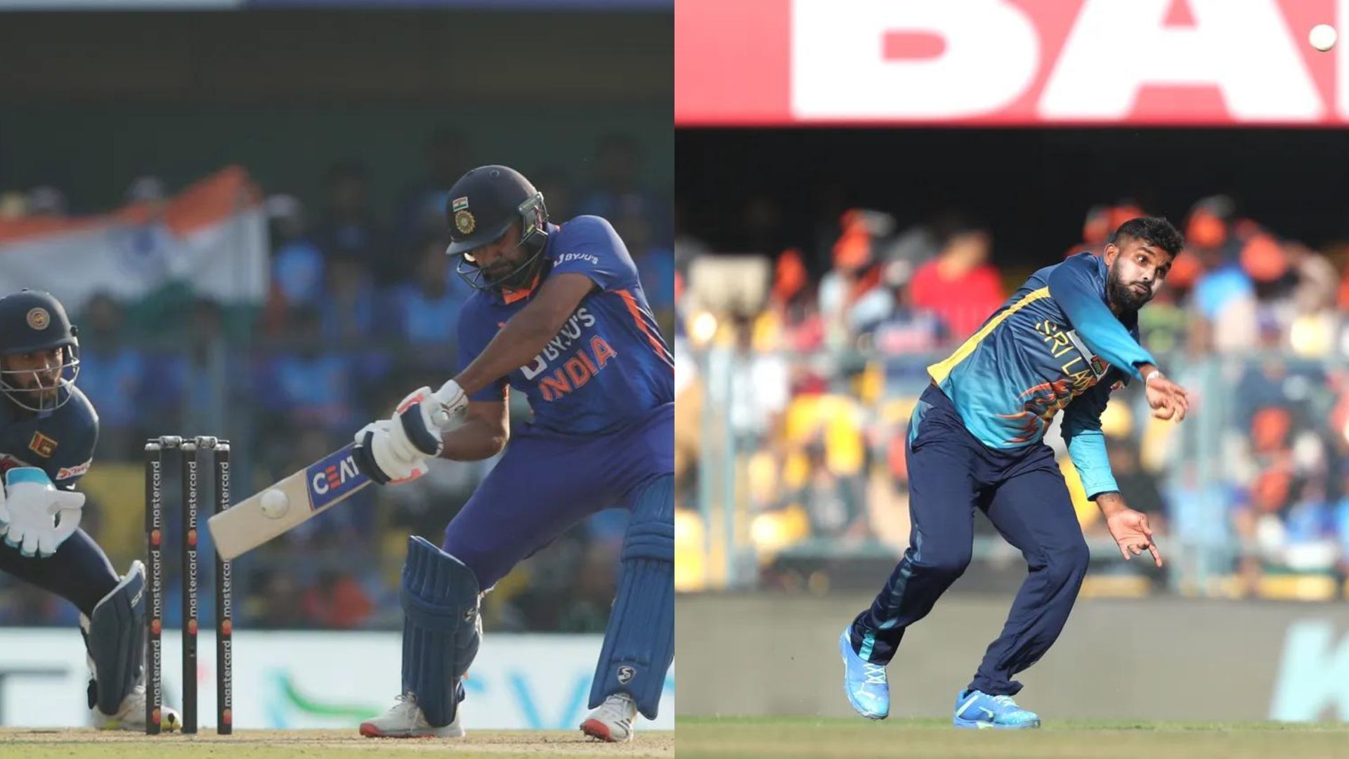 Rohit Sharma vs Wanindu Hasaranga could be an intriguing battle to look forward to. (P.C.:BCCI)