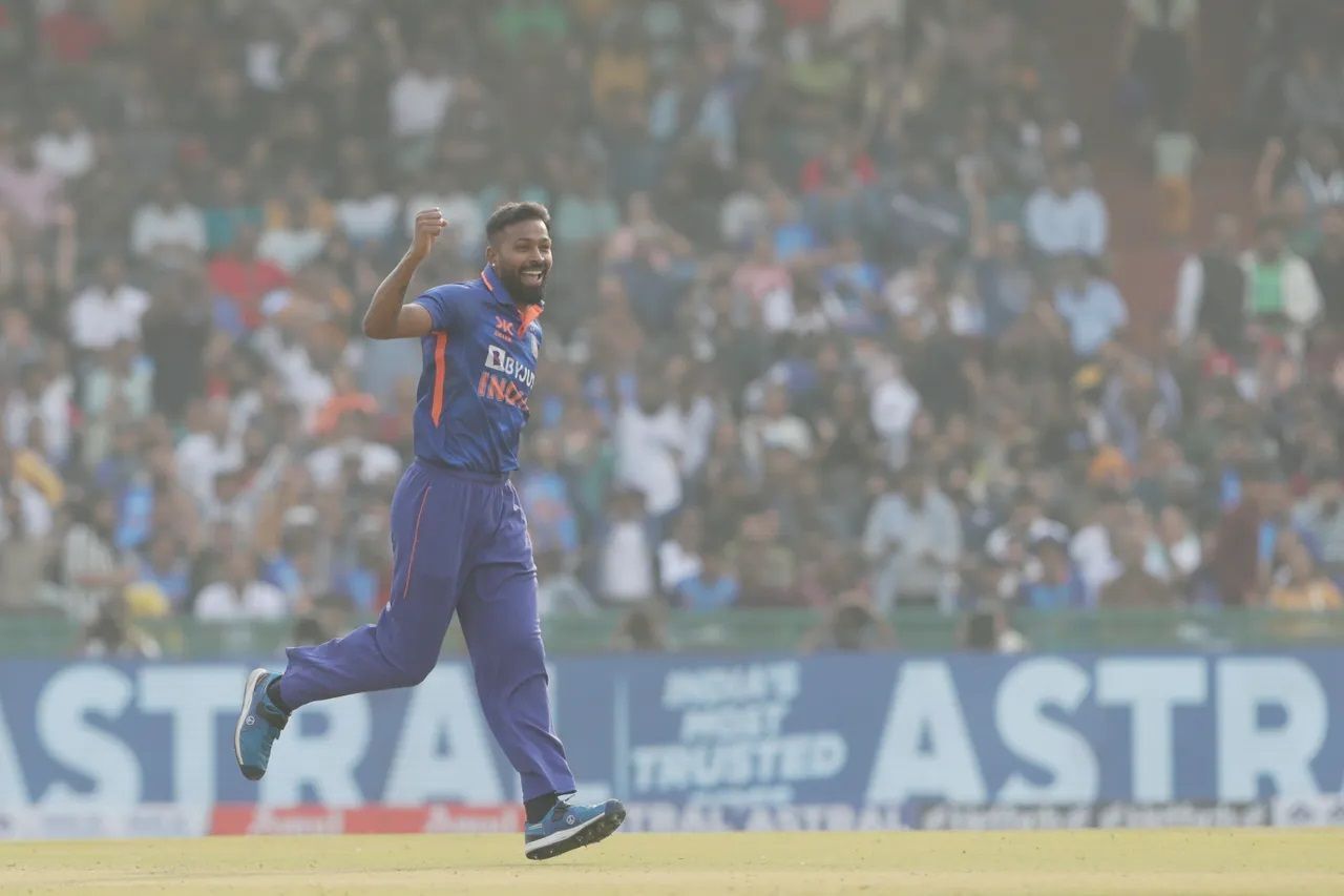 Hardik Pandya picked up two wickets in the second ODI against New Zealand. [P/C: BCCI]