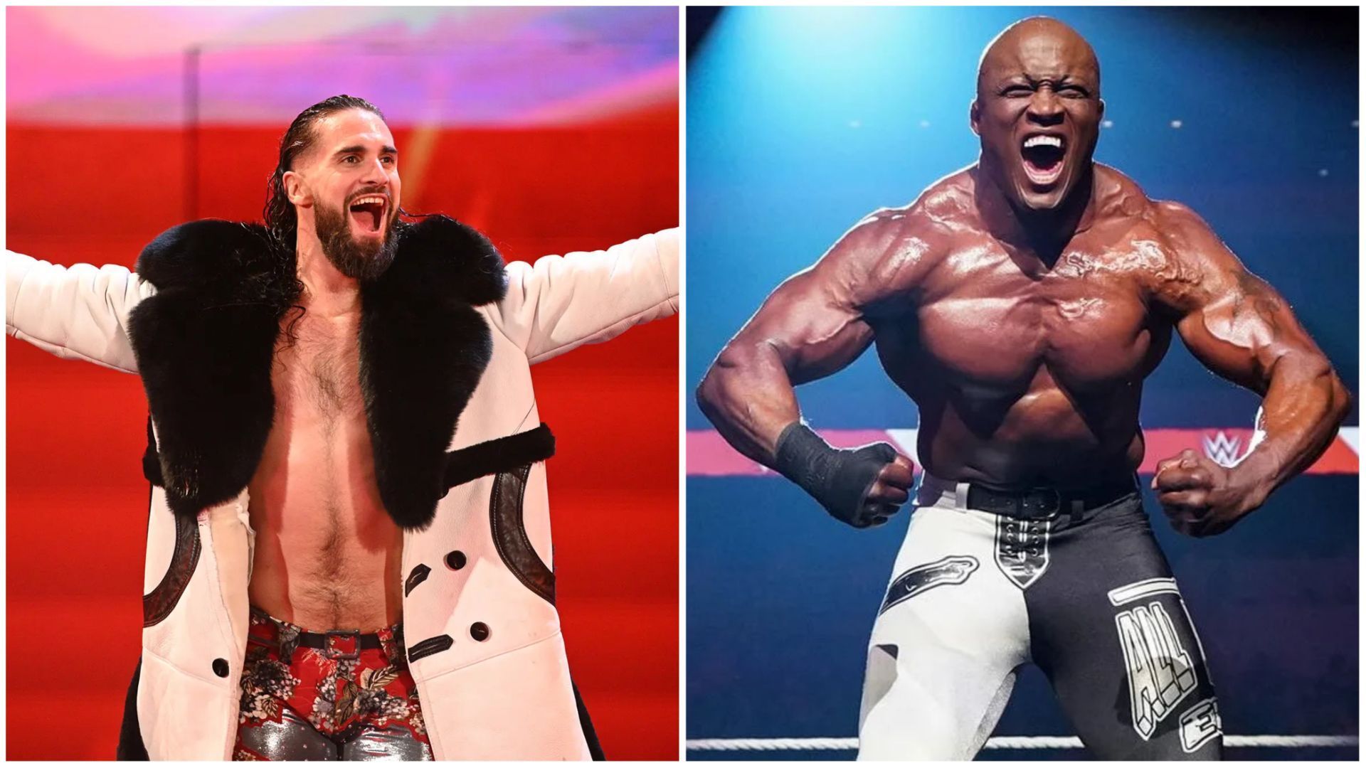 Seth Rollins (Left), Bobby Lashley (Right)