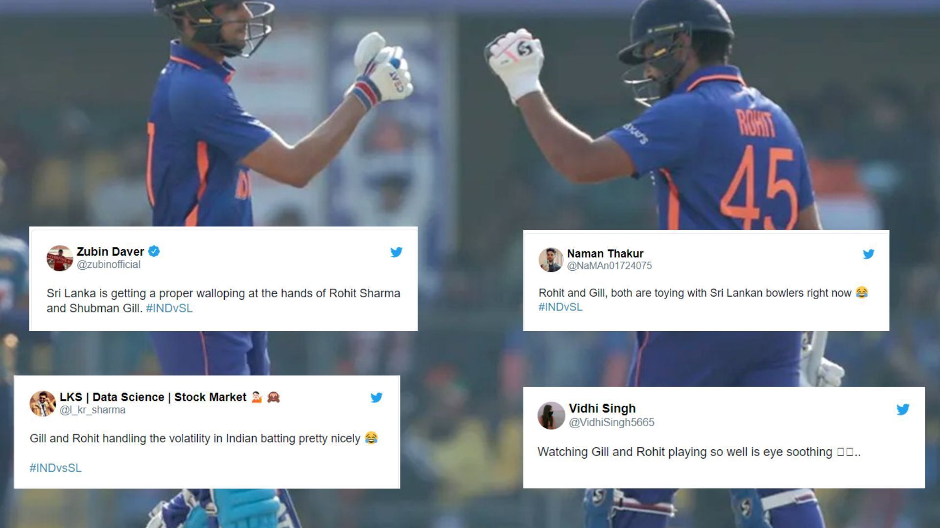 &quot;Gill and Rohit handling the volatility in the Indian batting pretty nicely&quot; - Twitter in awe of intent-filled opening partnership in 1st ODI against Sri Lanka 