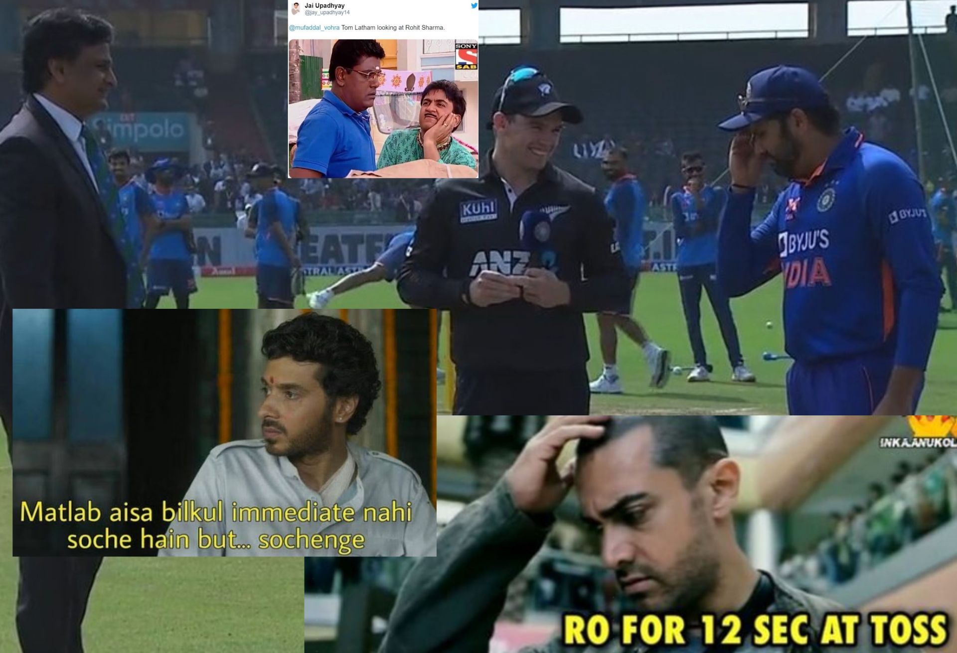 Fans share memes after Rohit Sharma forgets his decision after winning toss on Saturday. 