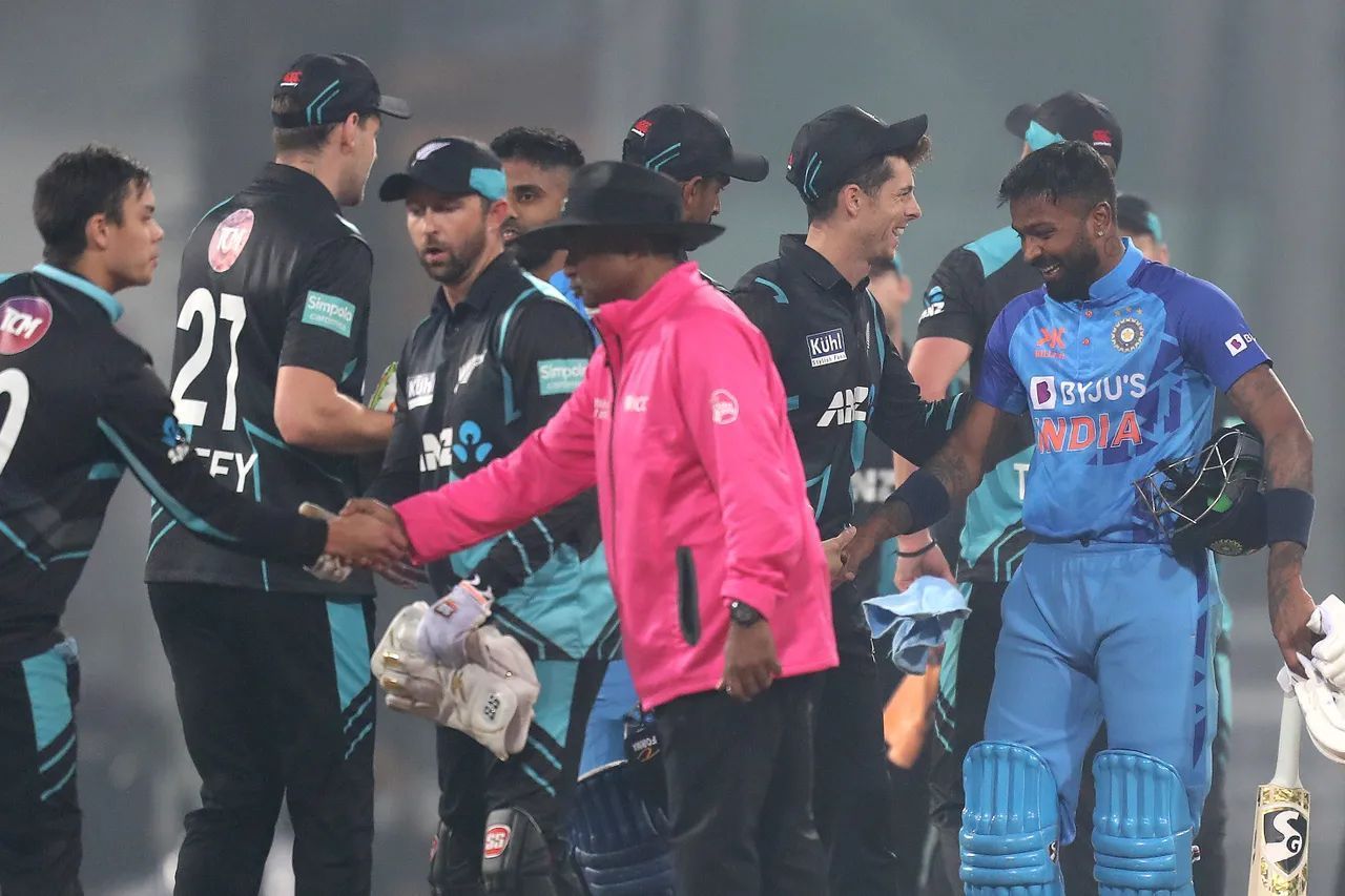 India and New Zealand played a thrilling match in Lucknow (Image: BCCI)