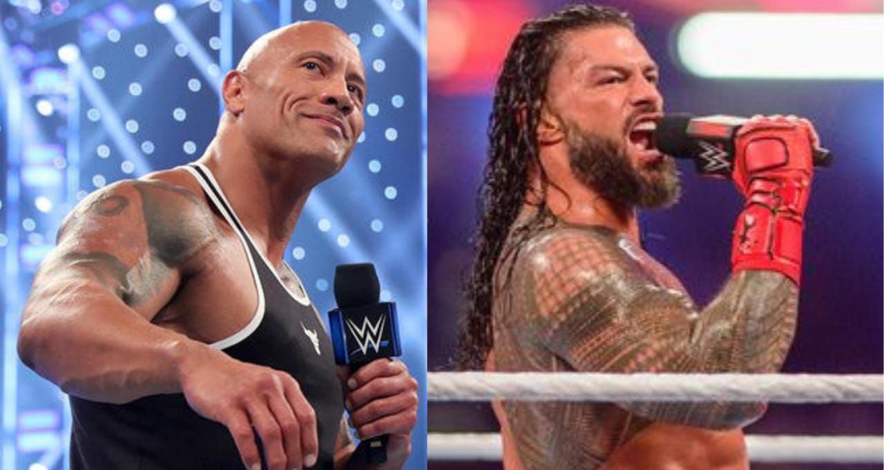 The Rock (left) and Roman Reigns (right)