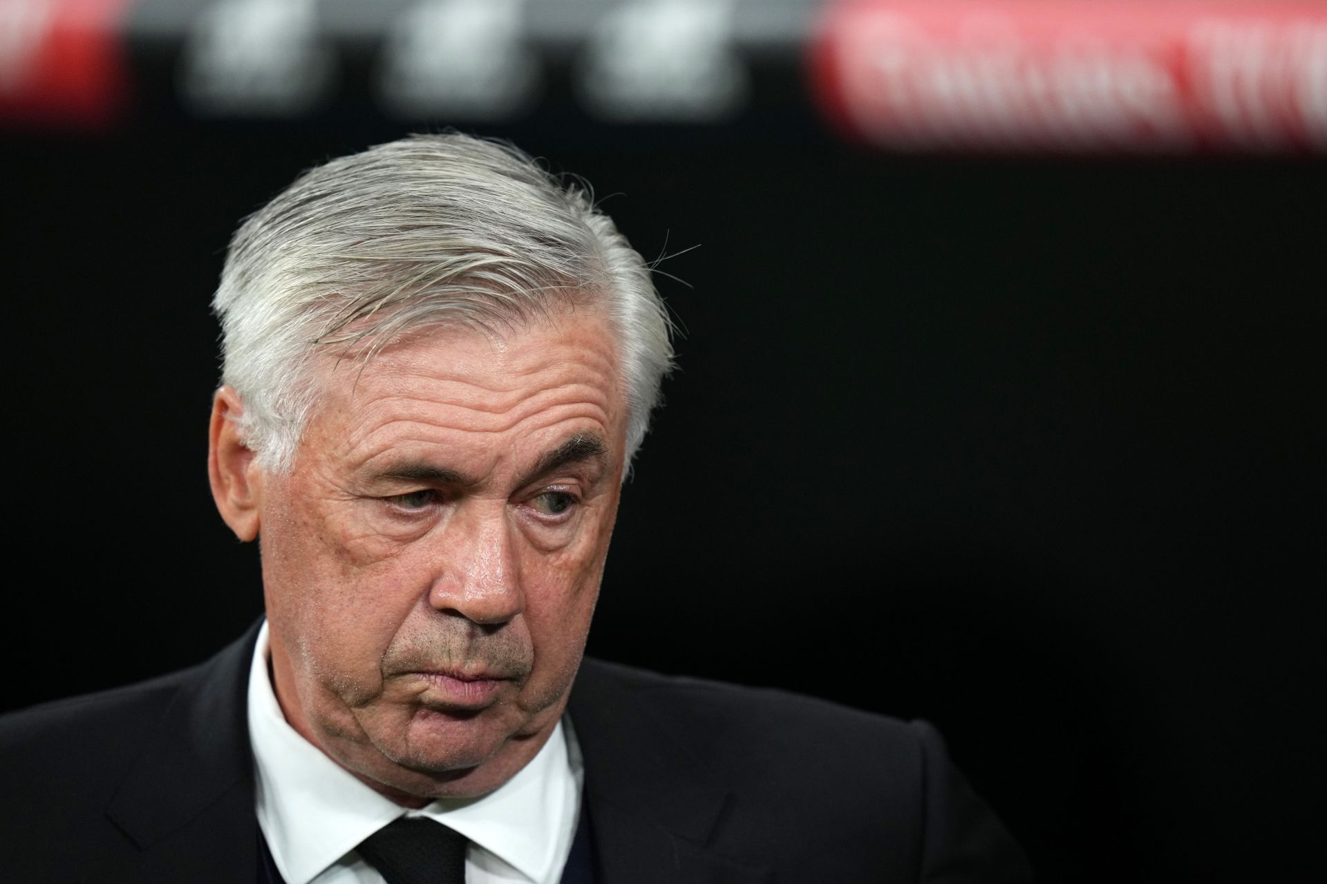 Carlo Ancelotti was displeased with his side's first half performance.