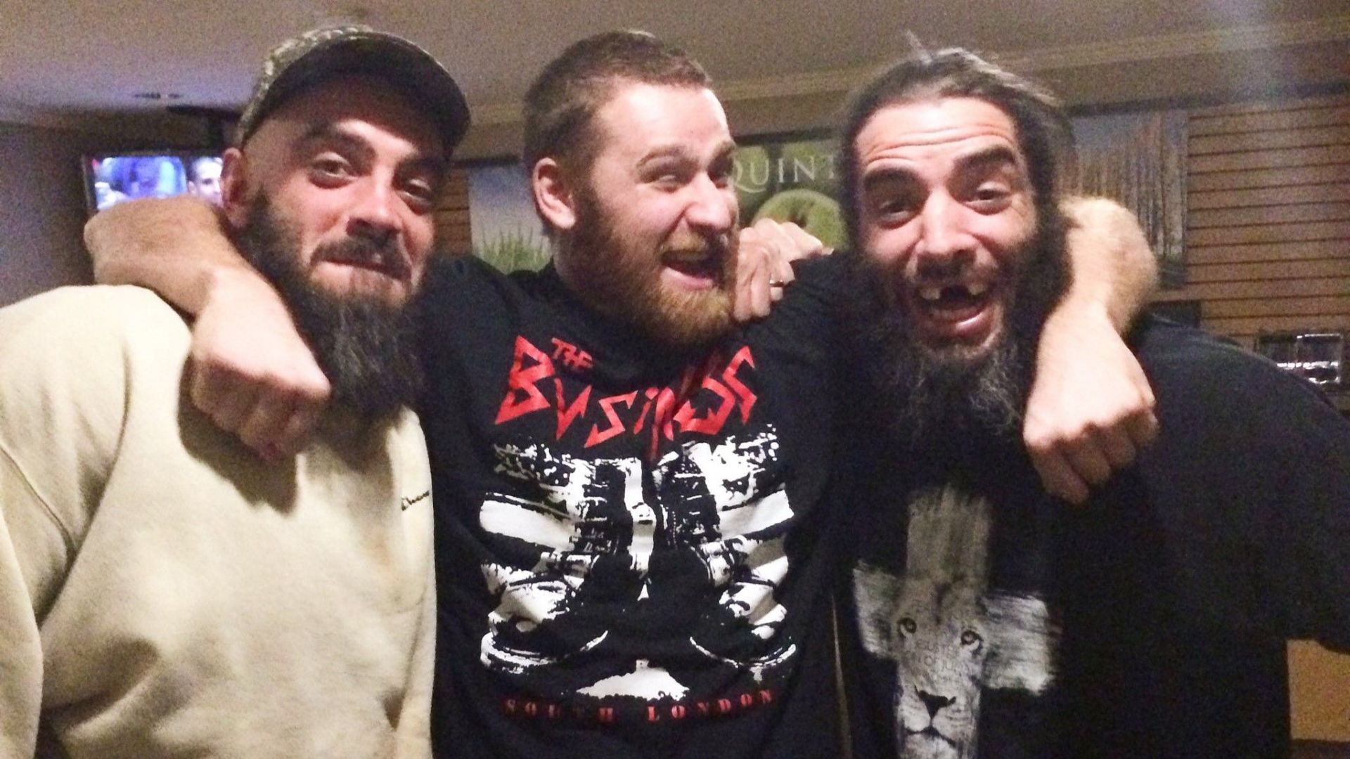 The WWE Superstar with the Briscoe Brothers.