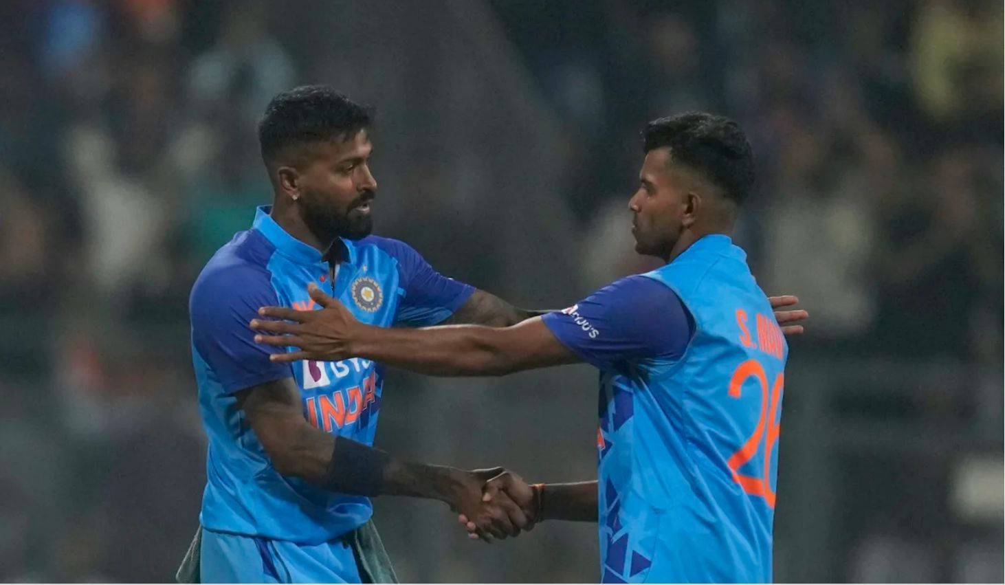 Hardik Pandya and Shivam Mavi. (Credits: Associated Press)