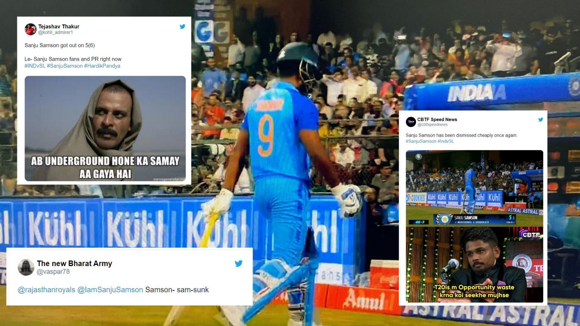 &quot;He never learns; shot selection is abysmal&quot; - Twitterati not pleased with Sanju Samson wasting a precious opportunity with a reckless heave 