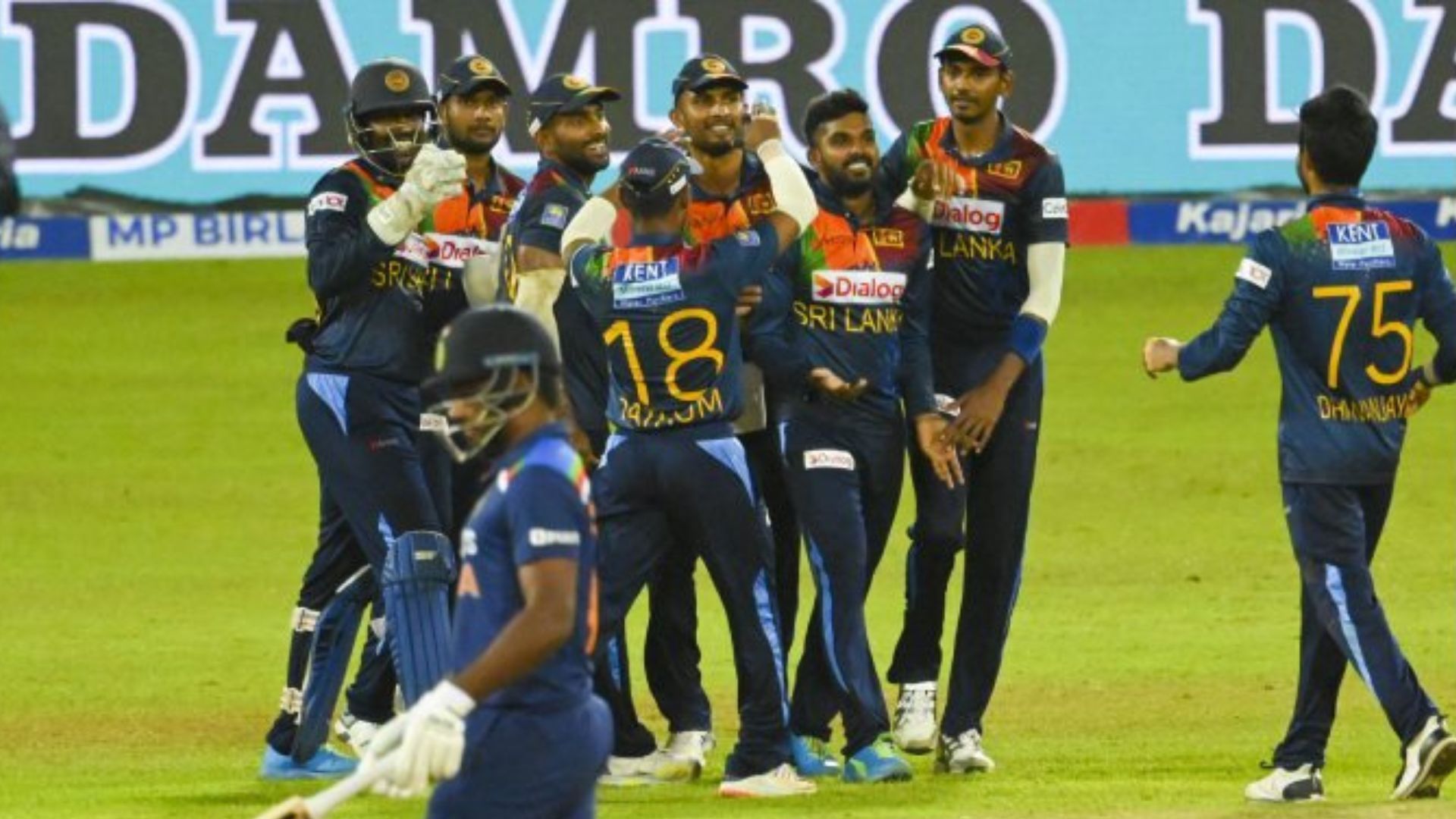 Wanindu Hasaranga and Sri Lanka celebrate Sanju Samson