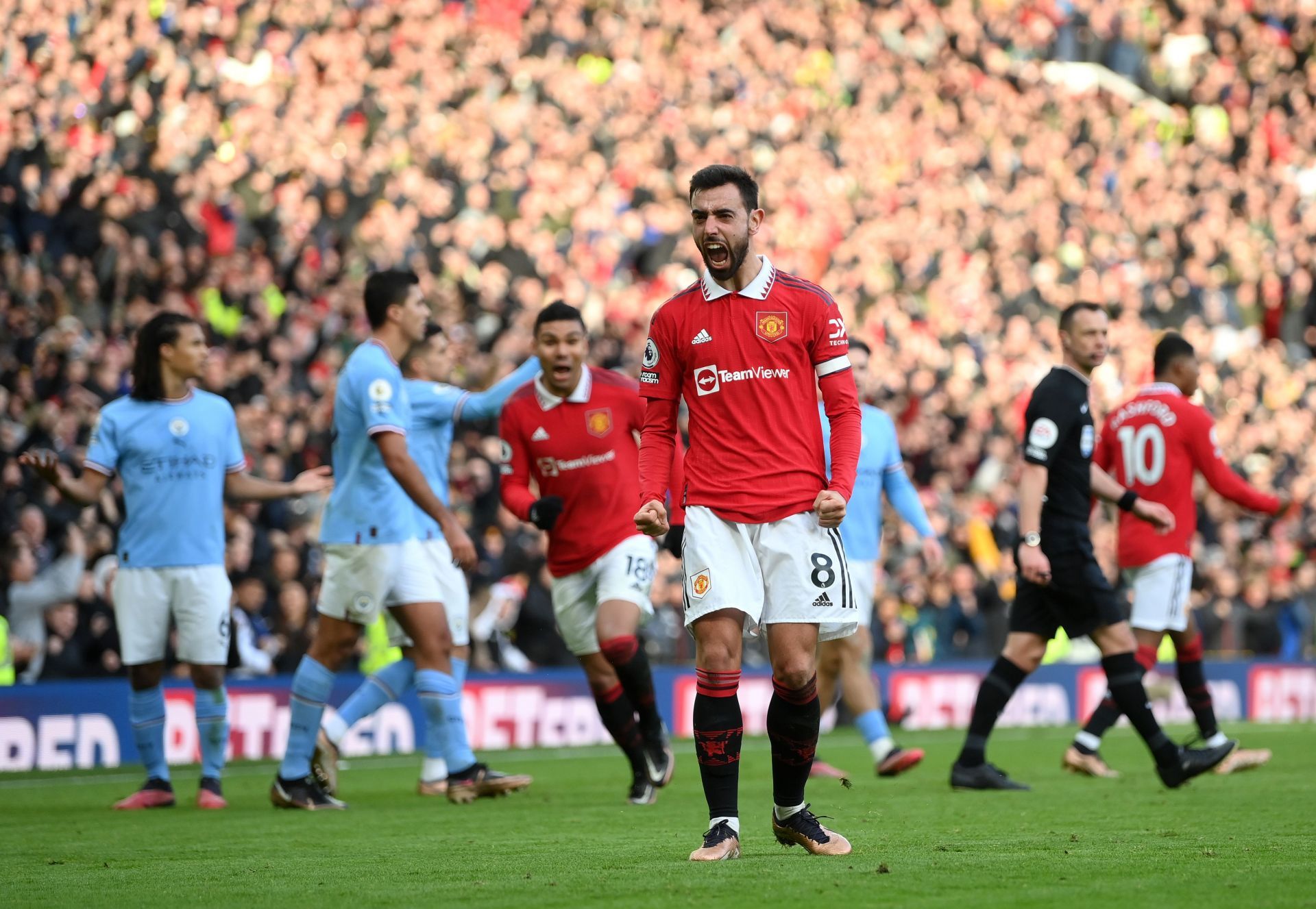 Bruno Fernandes captained the side in the derby win.