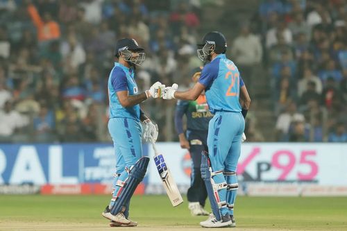 Suryakumar Yadav and Axar Patel strung together a 91-run partnership. [P/C: BCCI]