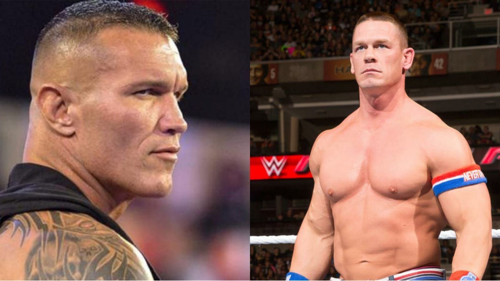 Randy Orton (Left); John Cena (Right)