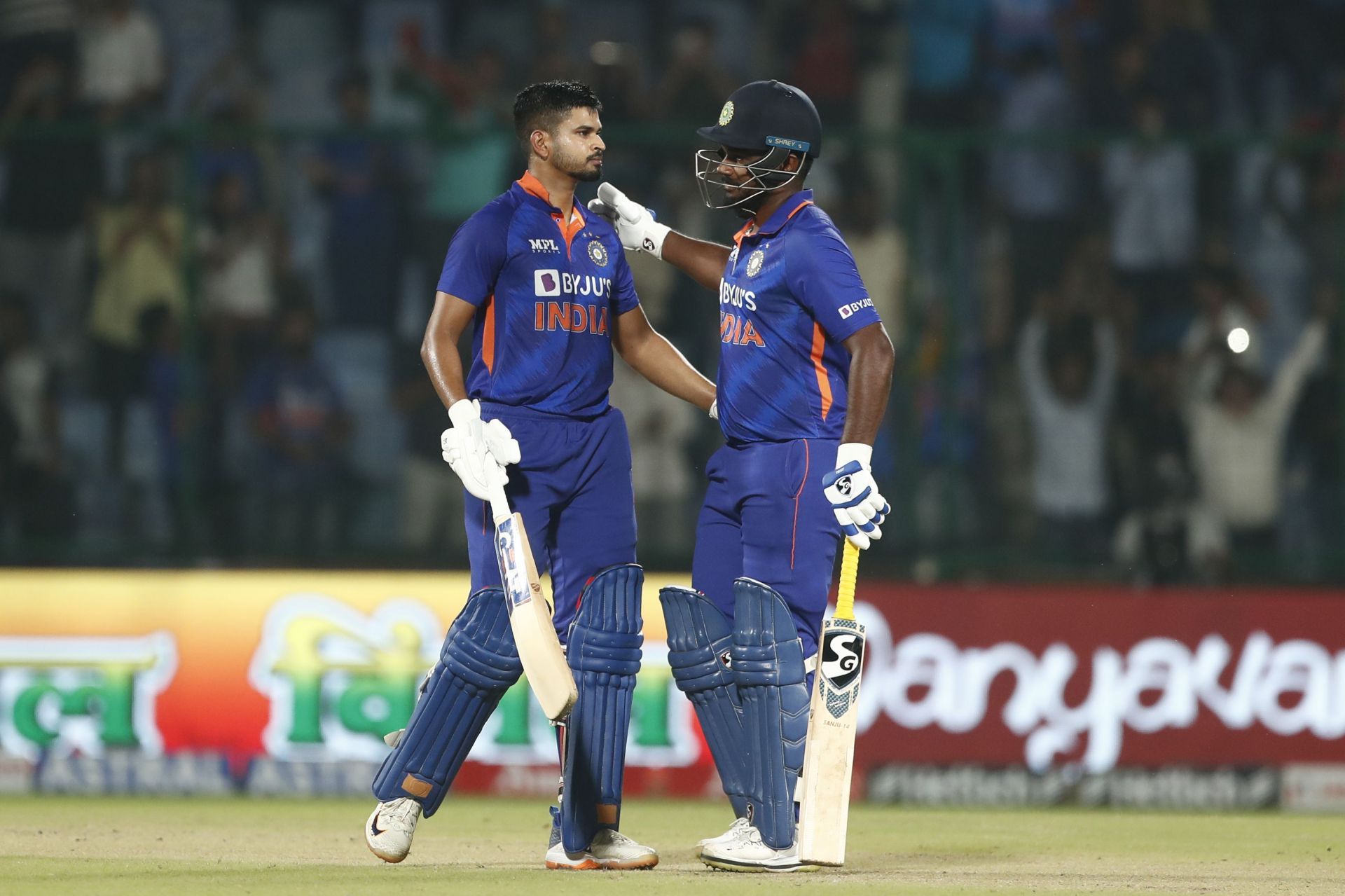 Sanju Samson (right) was dropped from the team for the Sri Lanka ODIs. Pic: Getty Images