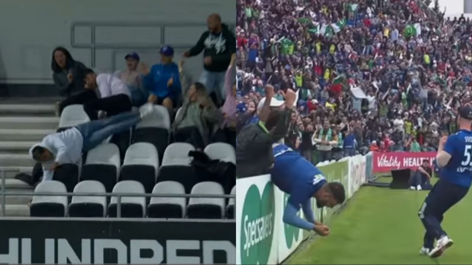 Some fans have taken the best crowd catches in cricket (Image: ECB)