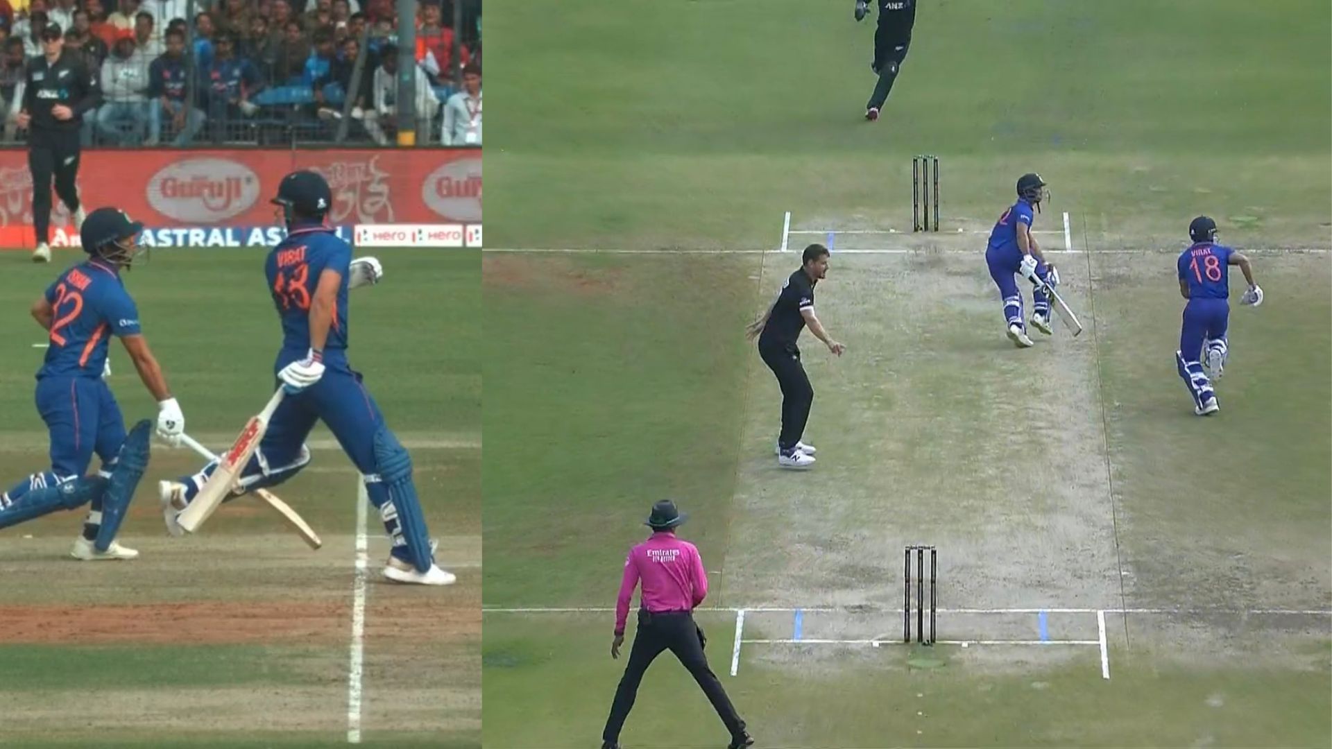 [WATCH] Ishan Kishan gets run-out after a huge mix-up with Virat Kohli on the pitch during third ODI against New Zealand 