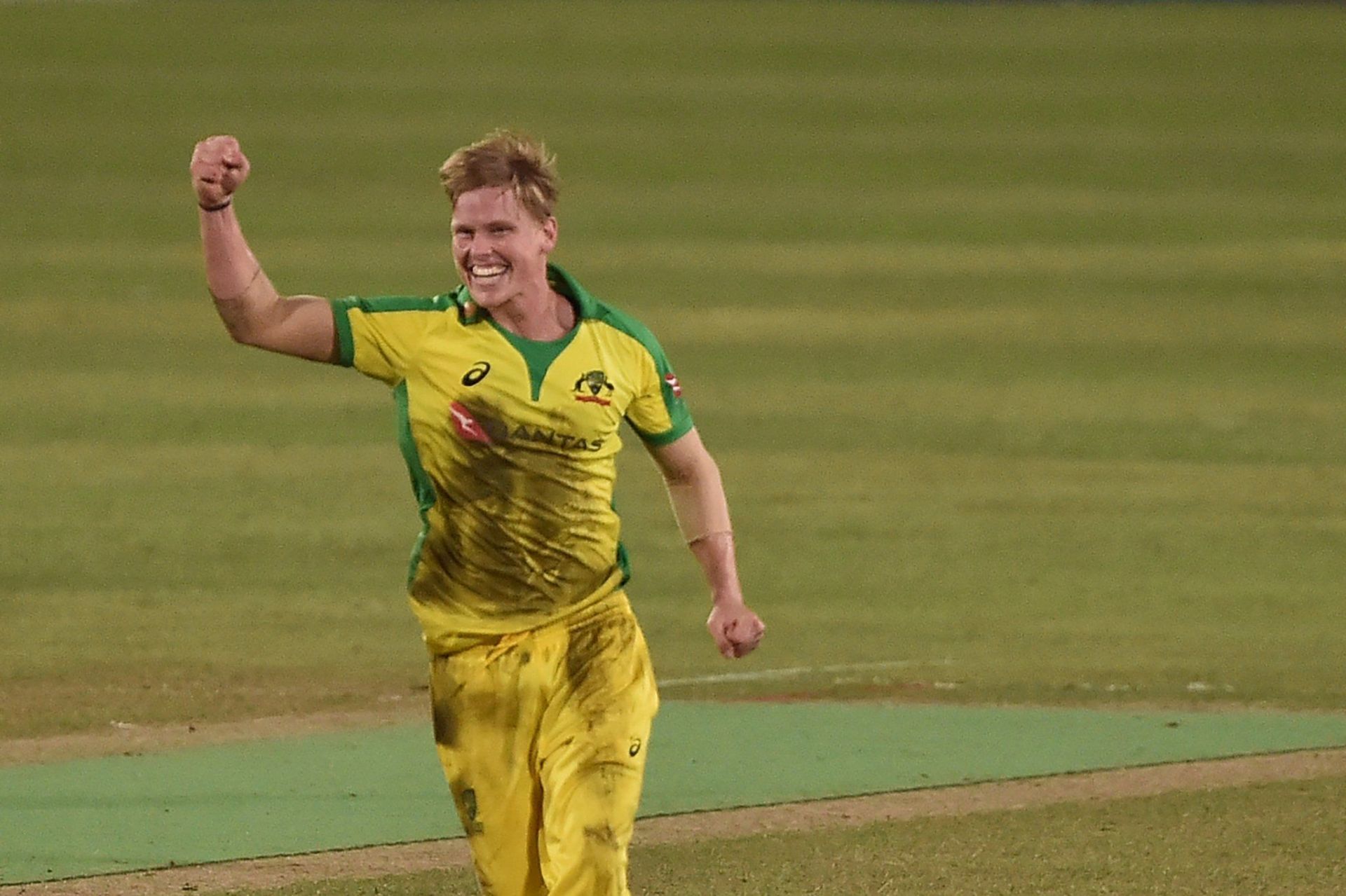 Nathan Ellis during his T20I debut. (Image Credits: Twitter)