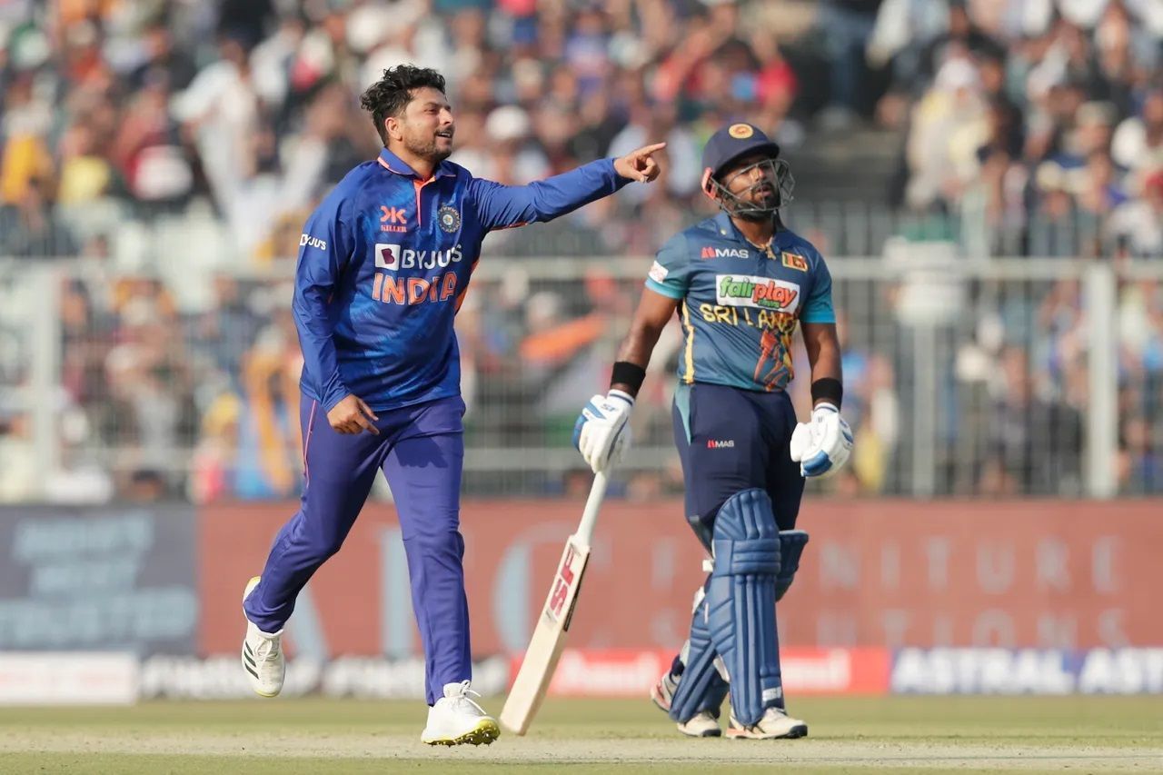 Kuldeep Yadav was at his penetrative best in the second ODI against Sri Lanka. [P/C: BCCI]