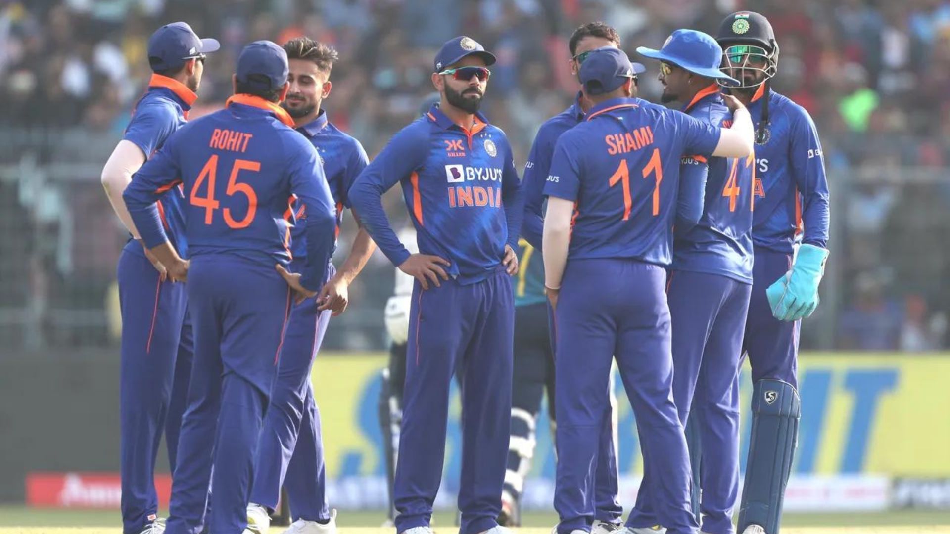 Team India in action against Sri Lanka at the Eden Gardens. (P.C.:BCCI)