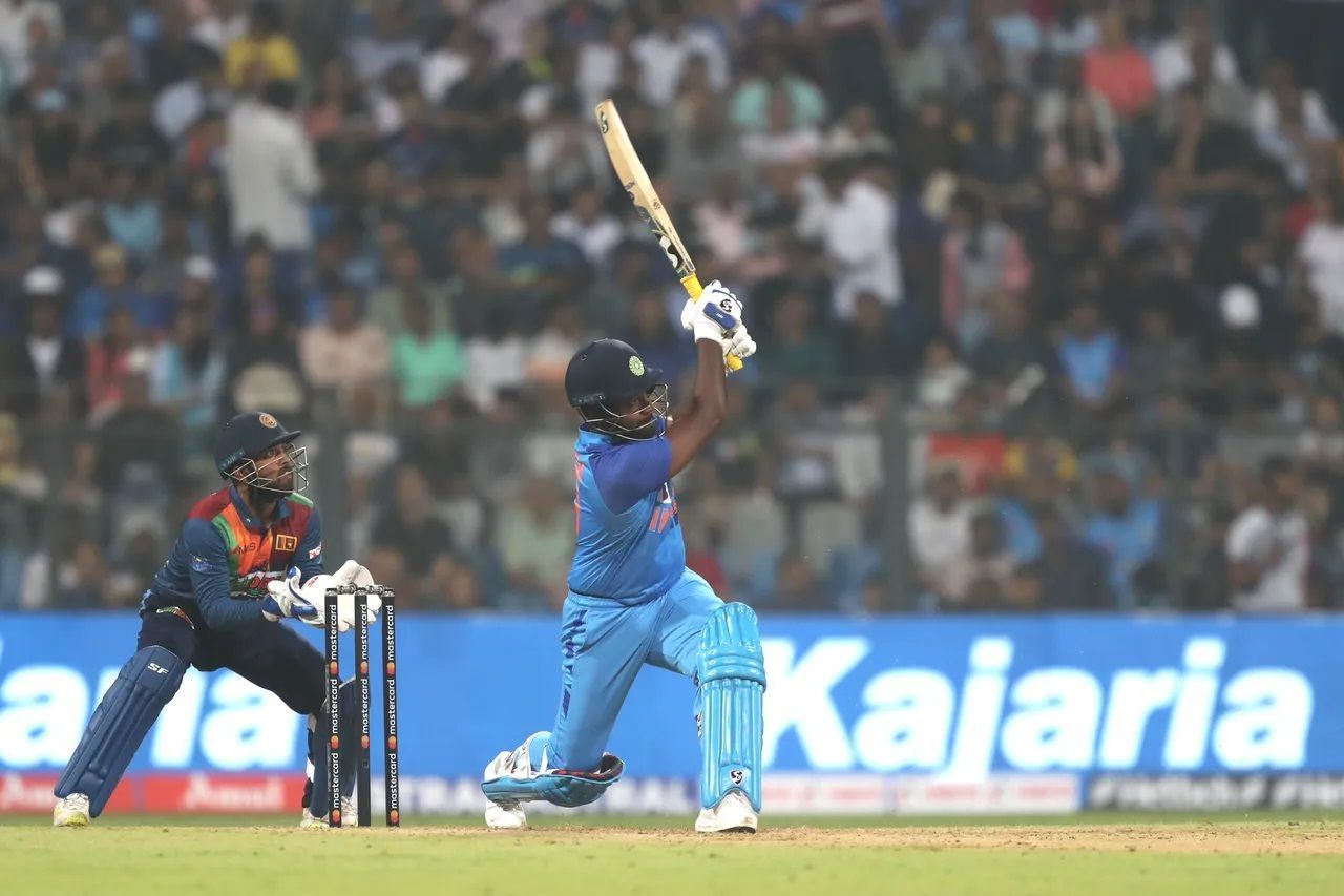 Sanju Samson was dismissed while trying to play a big shot. [P/C: BCCI]