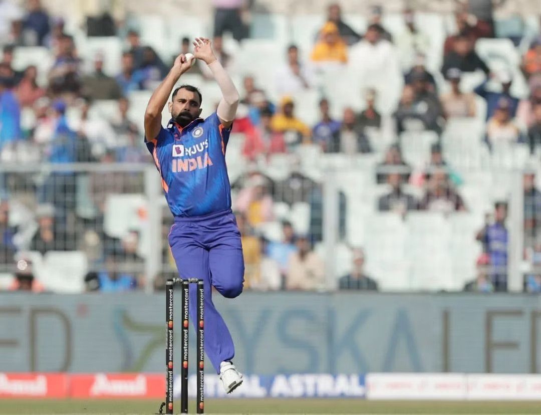 Mohammed Shami in action during an ODI for India [Pic Credit: BCCI]
