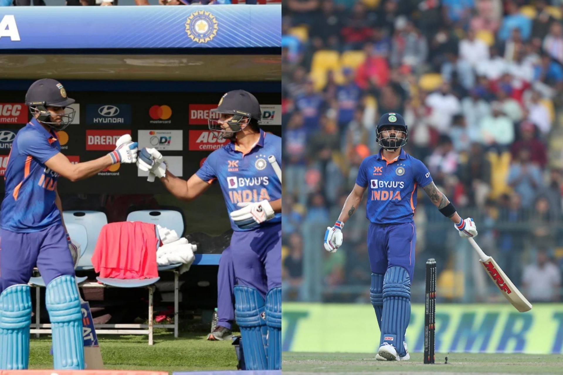 Rohit Sharma, Shubman Gill and Virat Kohli did well with the bat on Tuesday