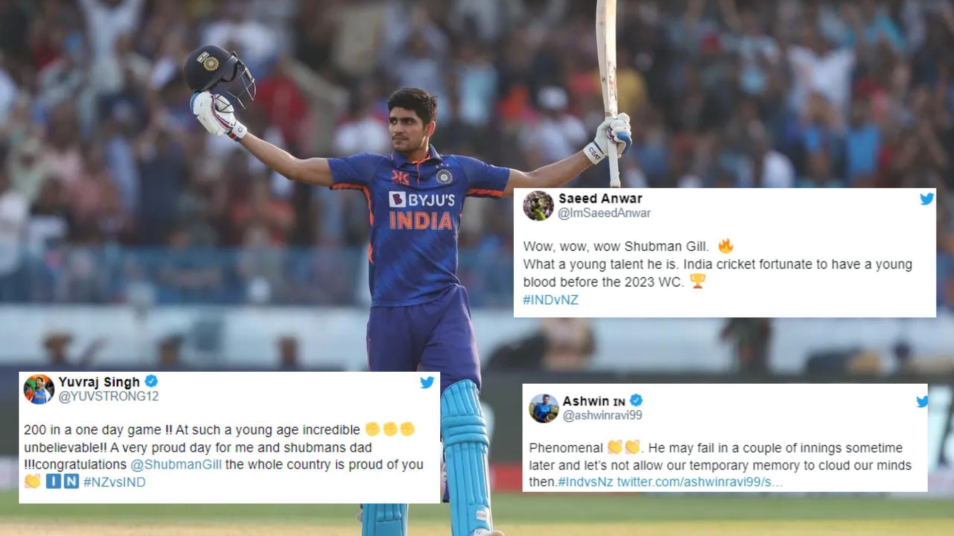 Fans praised Shubman Gill for his incredible double hundred. (P.C.:BCCI)