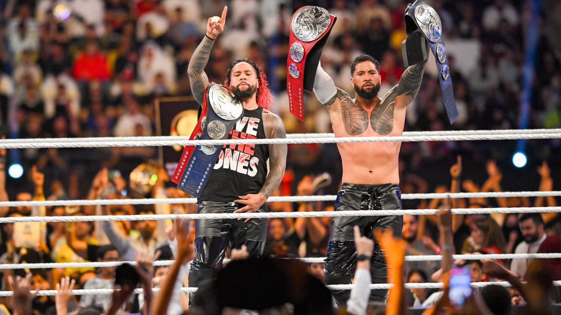 The Usos at Crown Jewel 2022