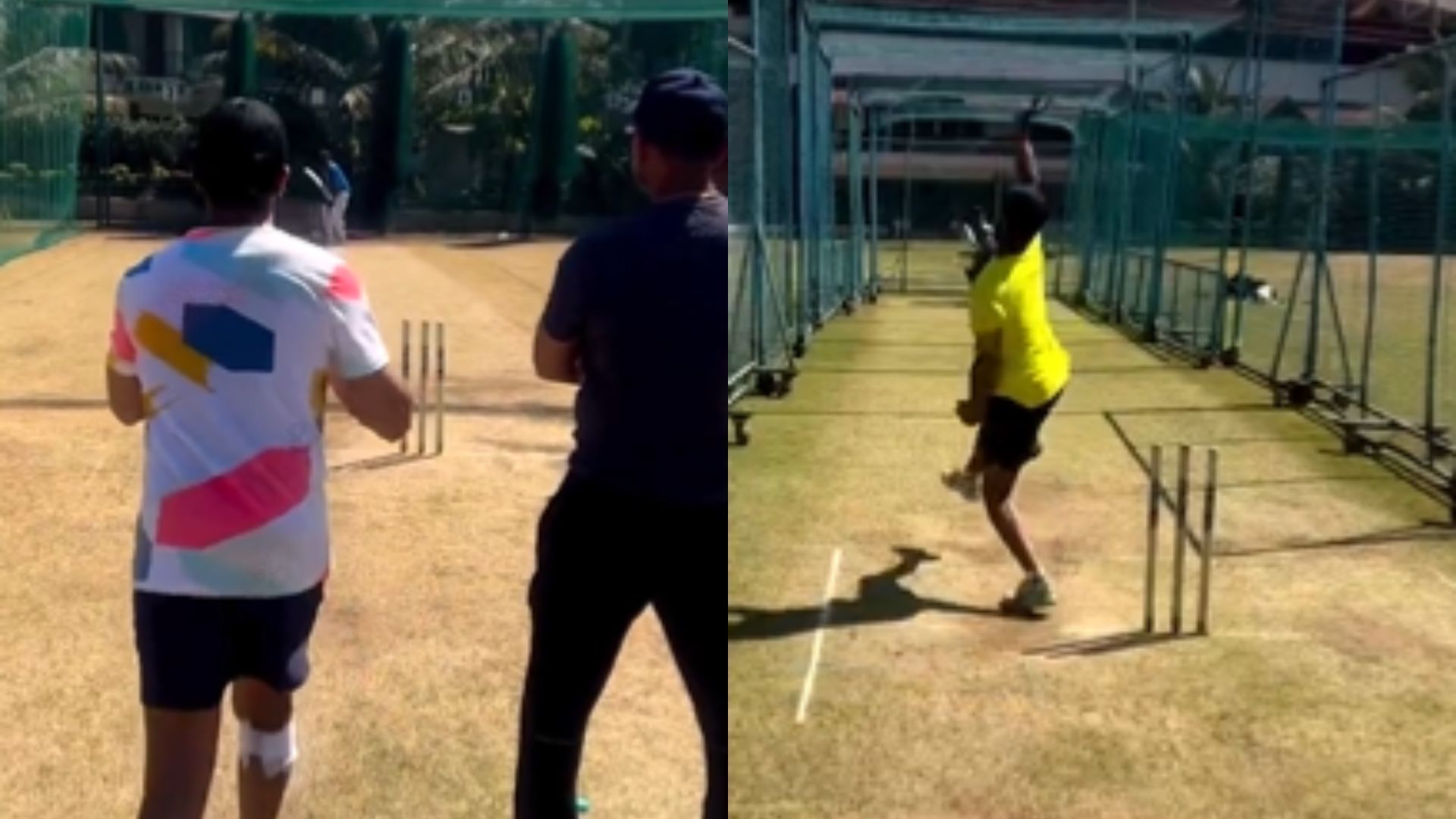 Snippets from Ravindra Jadeja bowling at the NCA (P.C.:Jadeja Twitter)