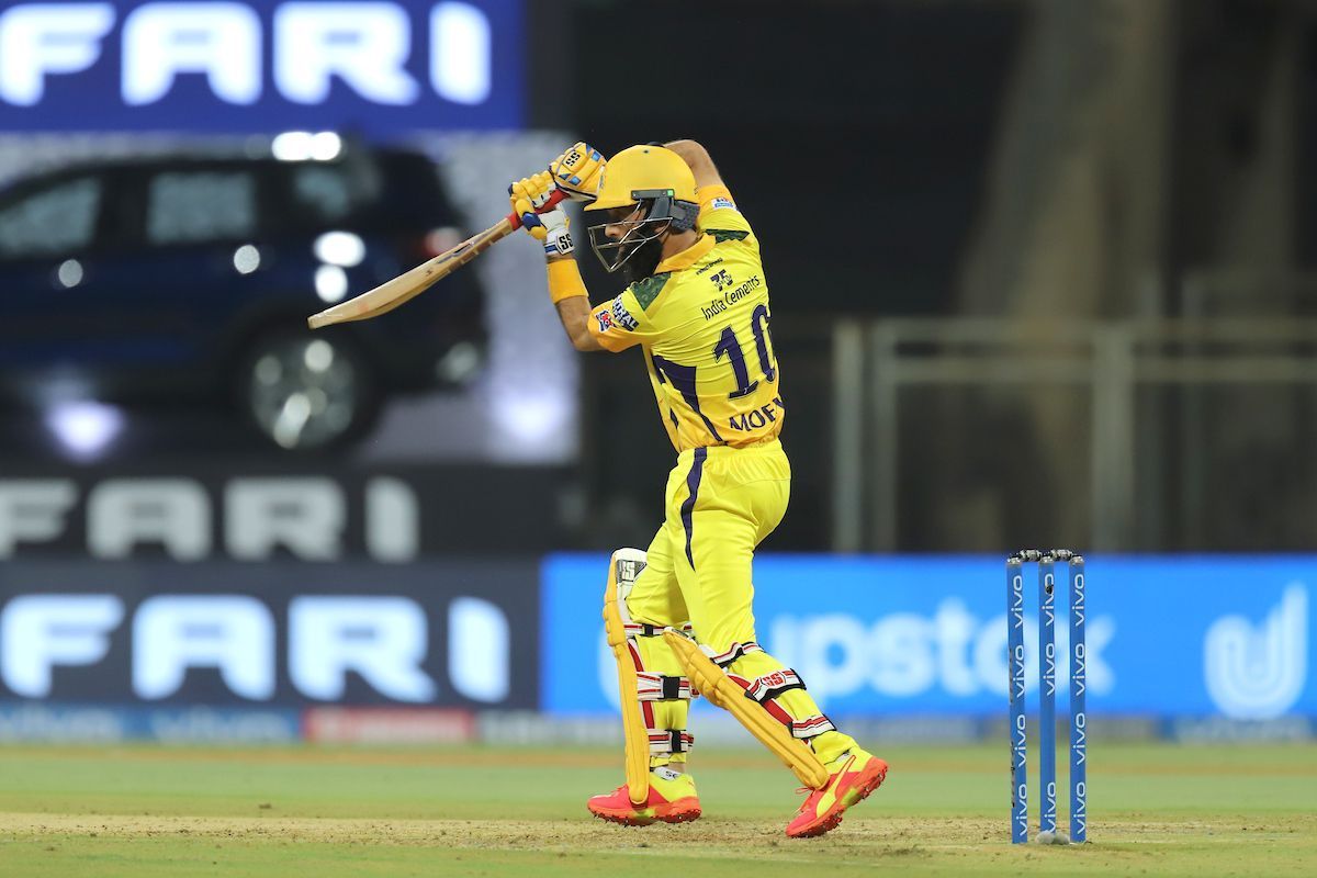 Moeen Ali in action for CSK. (Image Credits: Twitter)