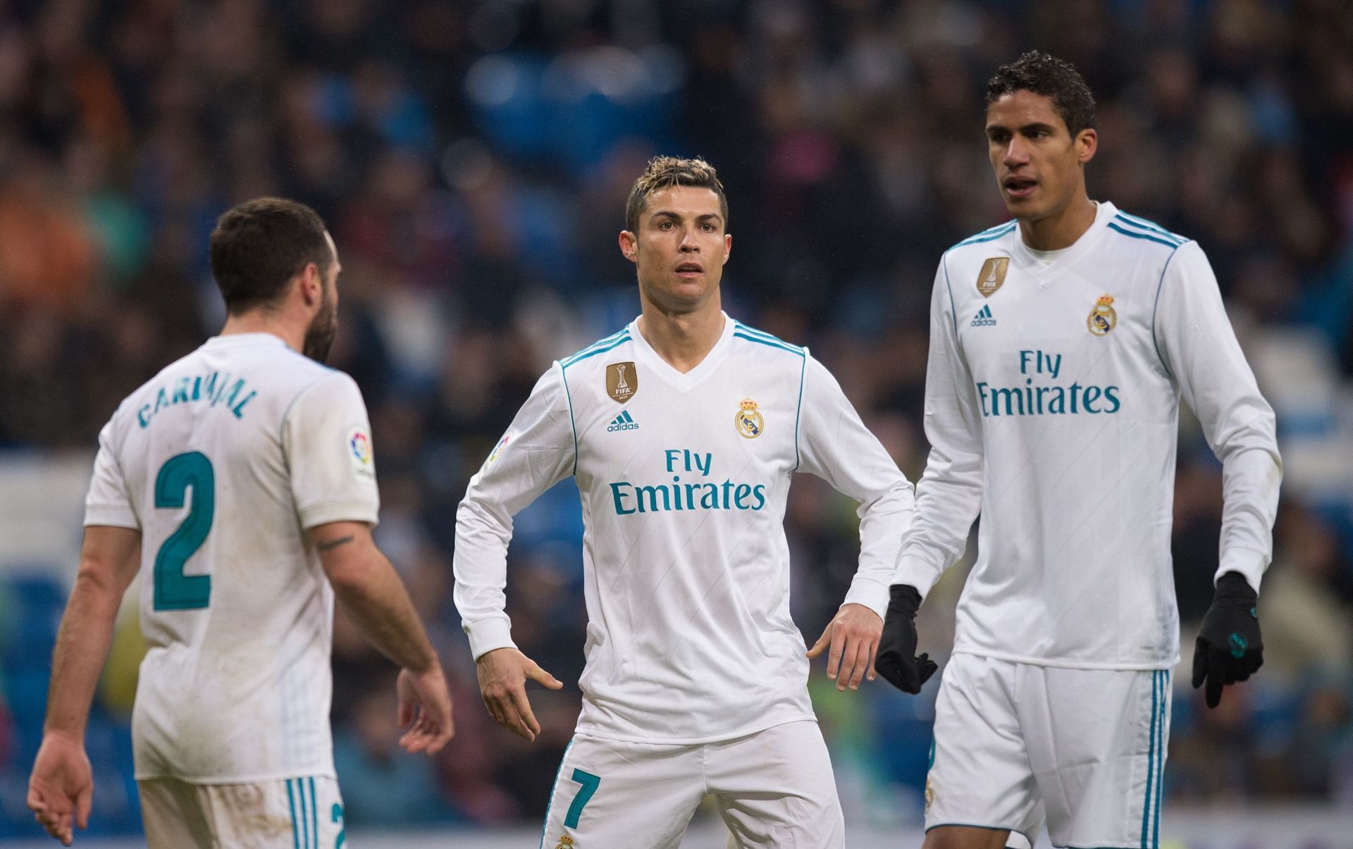 Cristiano Ronaldo and Raphael Varane - Real Madrid v Villarreal - La Liga