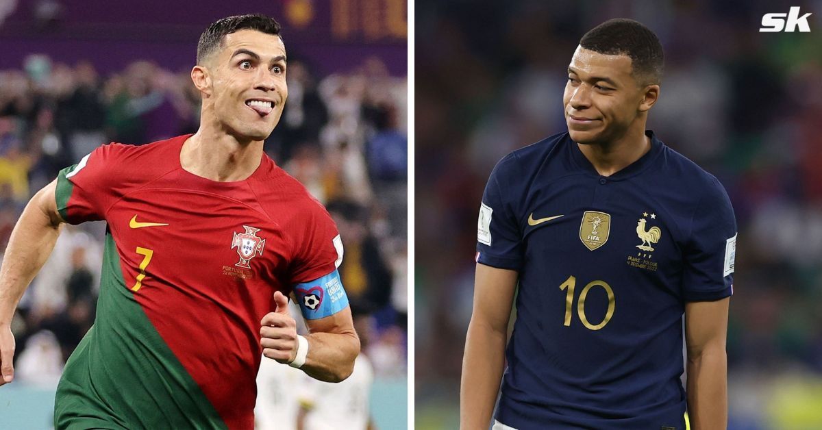 Cristiano Ronaldo (left) and Kylian Mbappe (right)