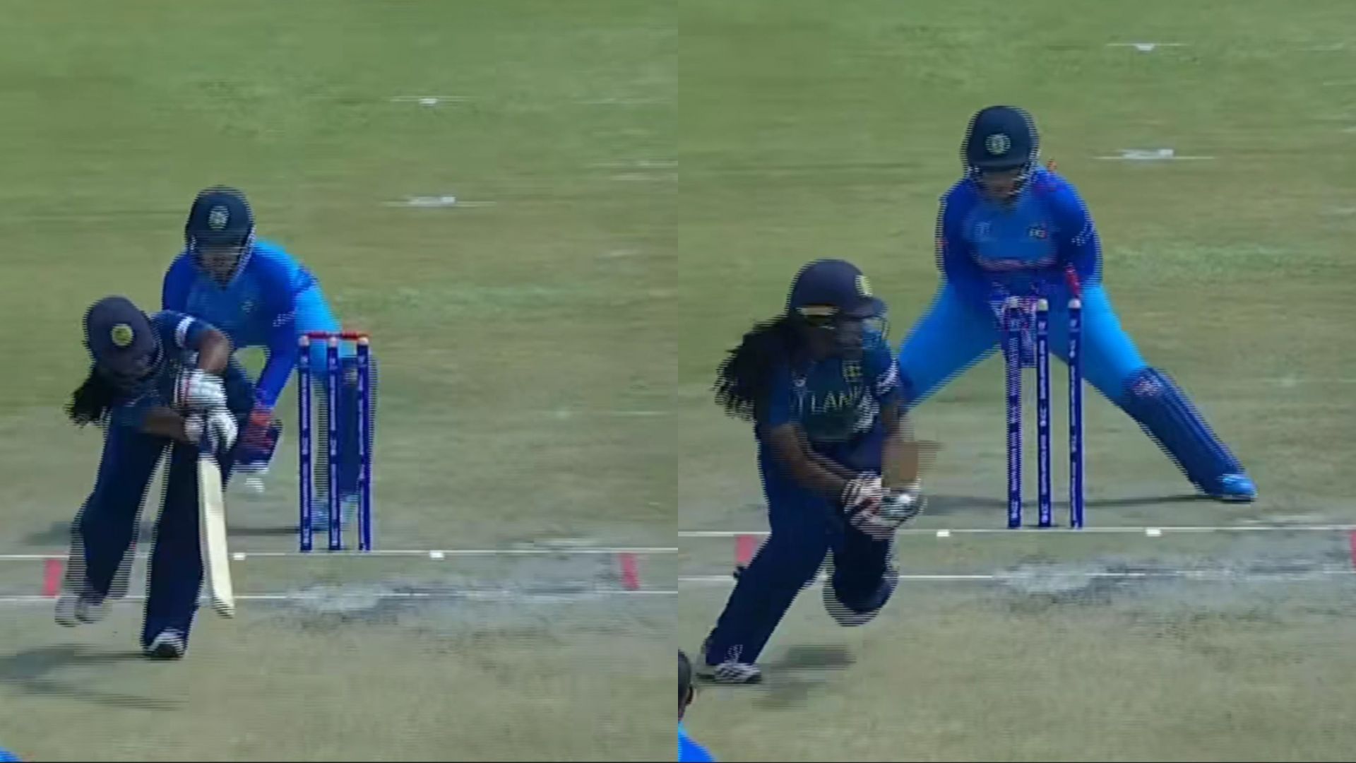 Parshavi Chopra stunned Vishmi Gunaratne with her spin (Image: ICC/Instagram)