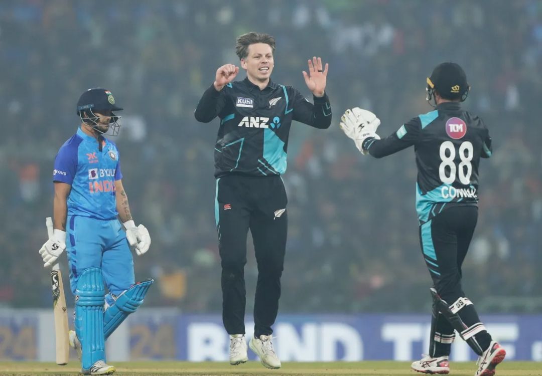 Michael Bracewell celebrating a wicket [Pic Credit: BCCI]