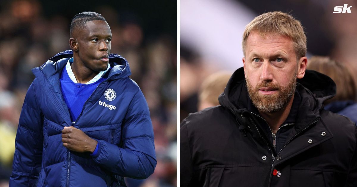 Chelsea manager Graham Potter and player Denis Zakaria