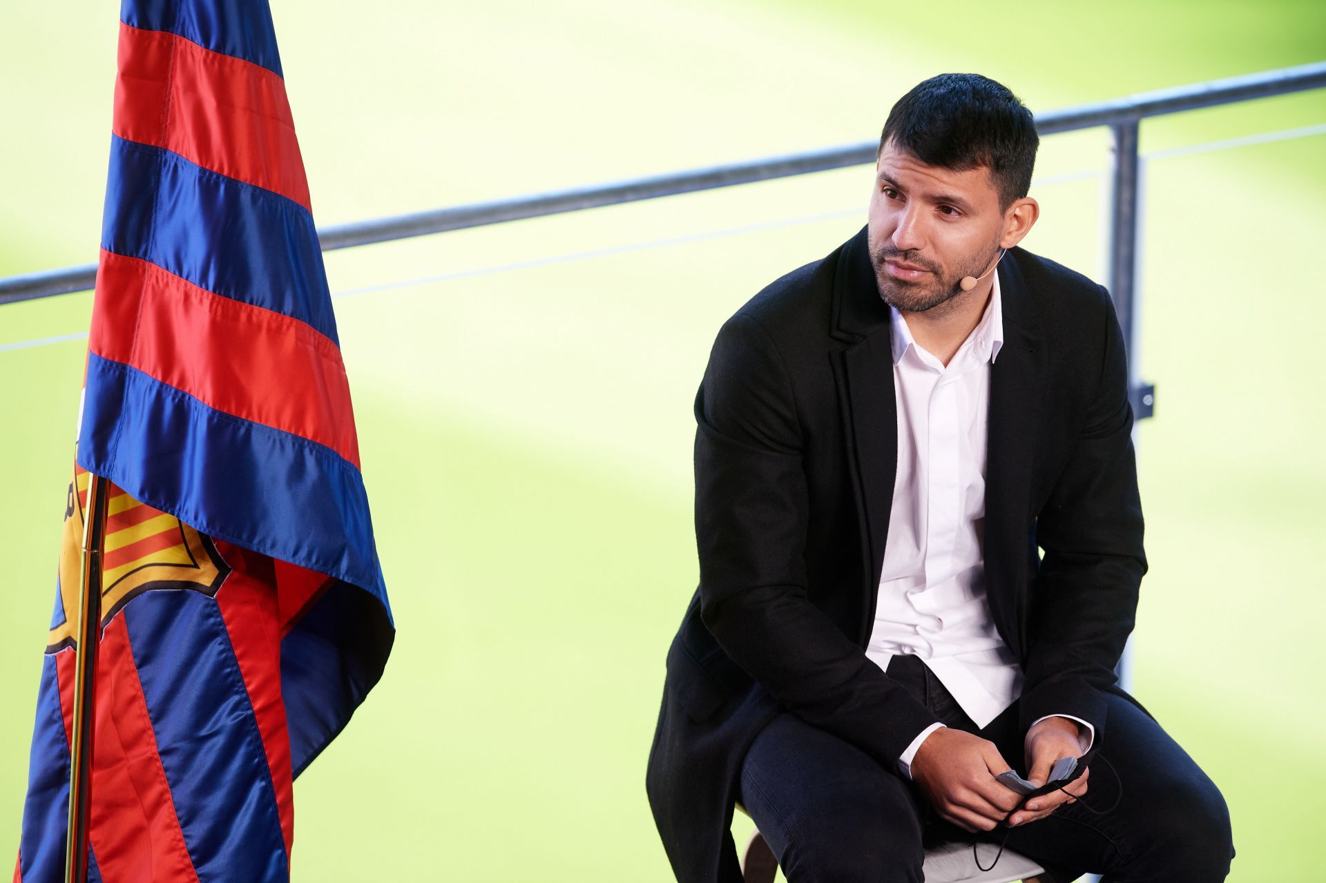 Sergio Aguero of Barcelona Press Conference