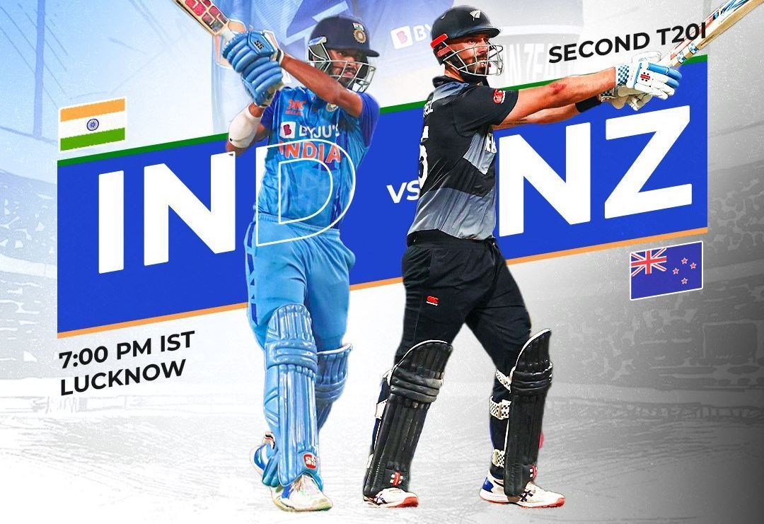 India and New Zealand will lock horns for the second T20I in Lucknow [Pic Credit: Sportskeeda Twitter]