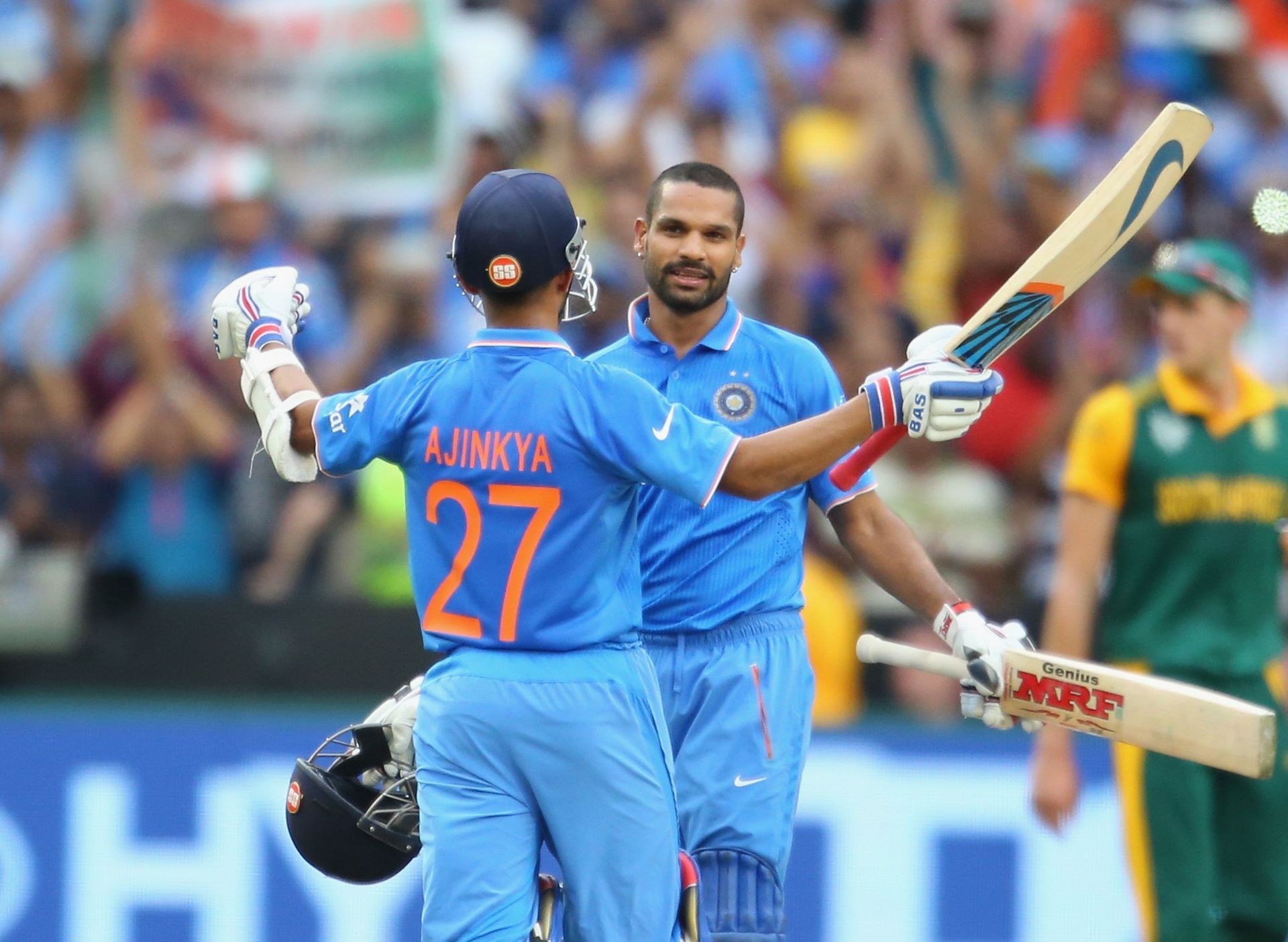 Shikhar Dhawan and Ajinkya Rahane had a great partnership in 2014 (Image: Getty)