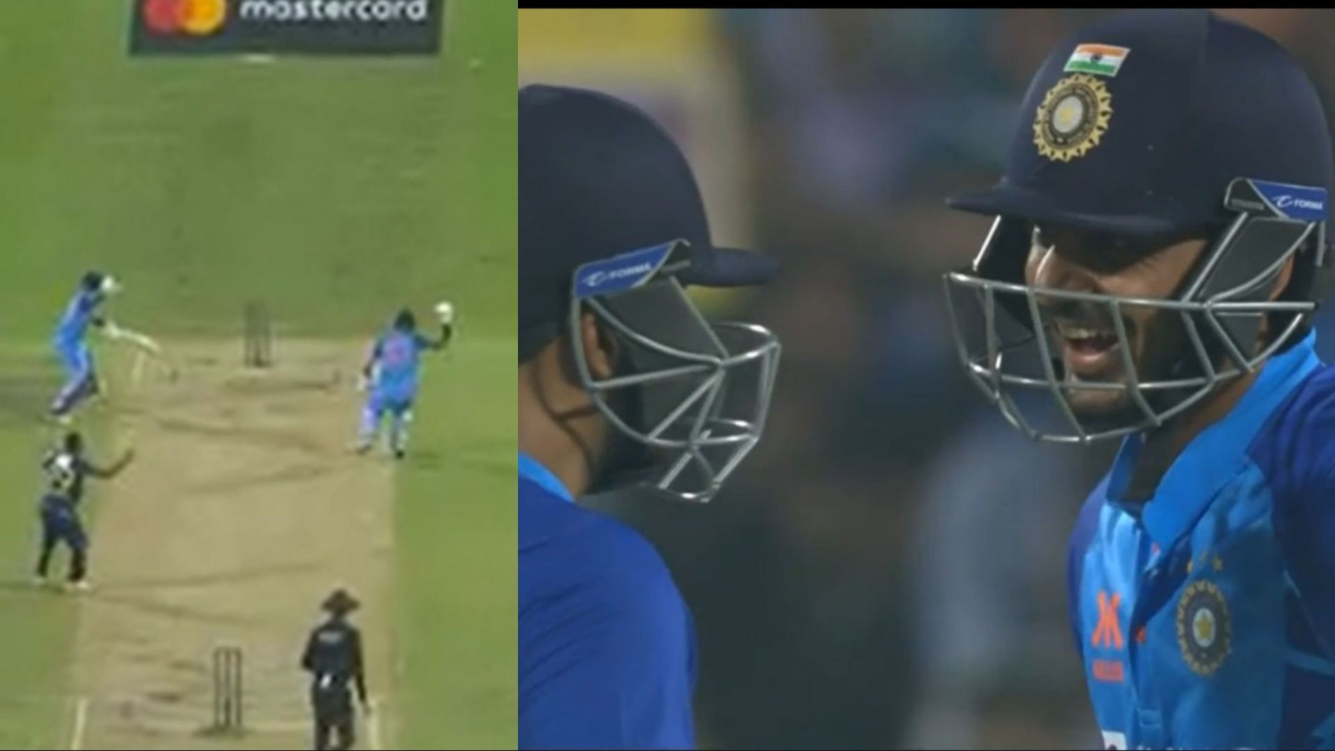 Axar Patel narrowly escaped a run out earlier tonight (Image: BCCI)