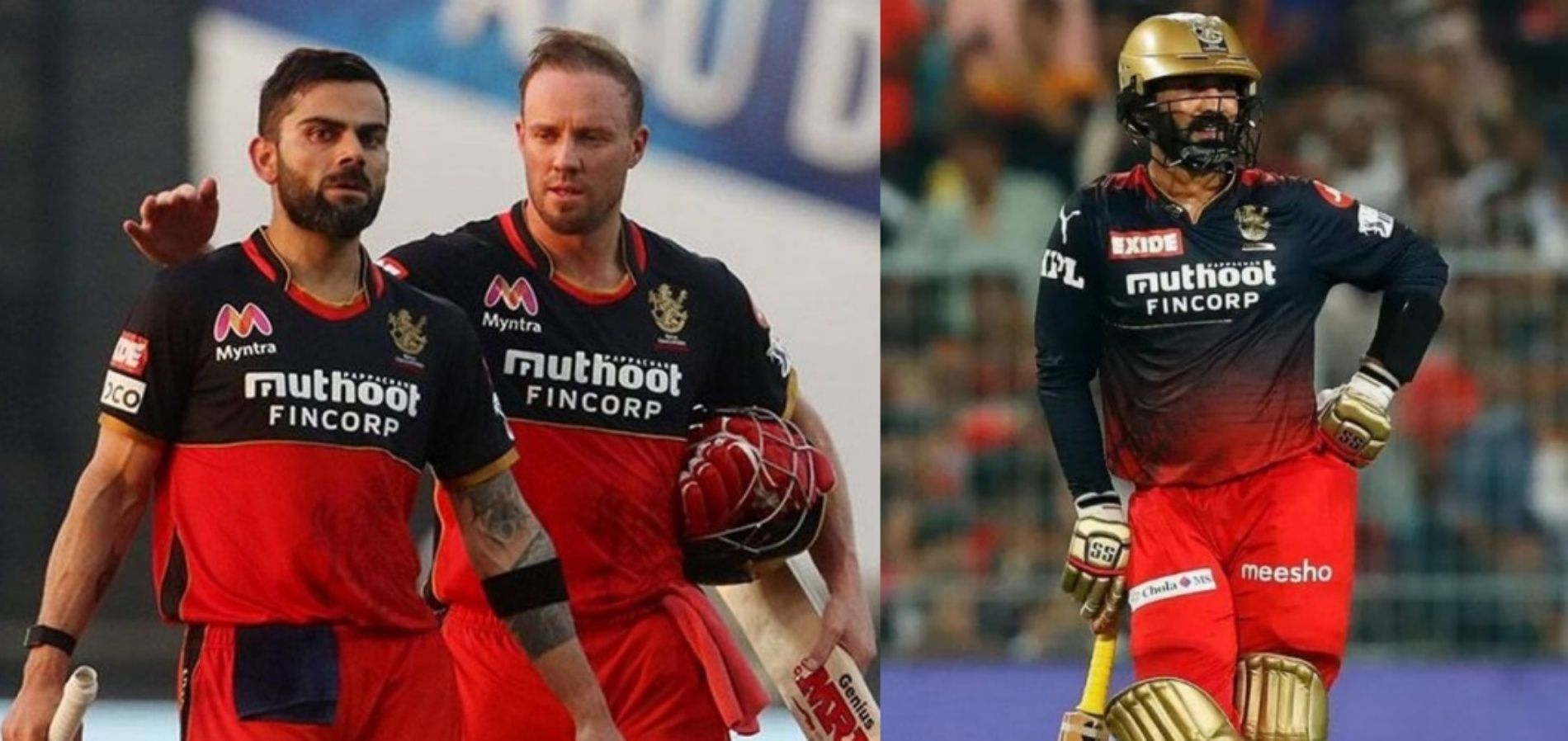 Virat Kohli, AB de Villiers, Dinesh Karthik