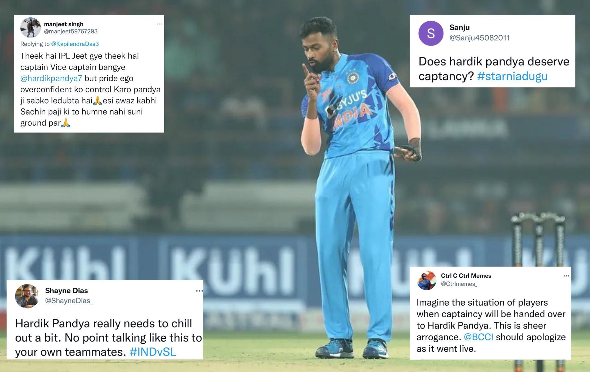 Hardik Pandya received flak from all quarters for his antics. (Pics: Twitter) 